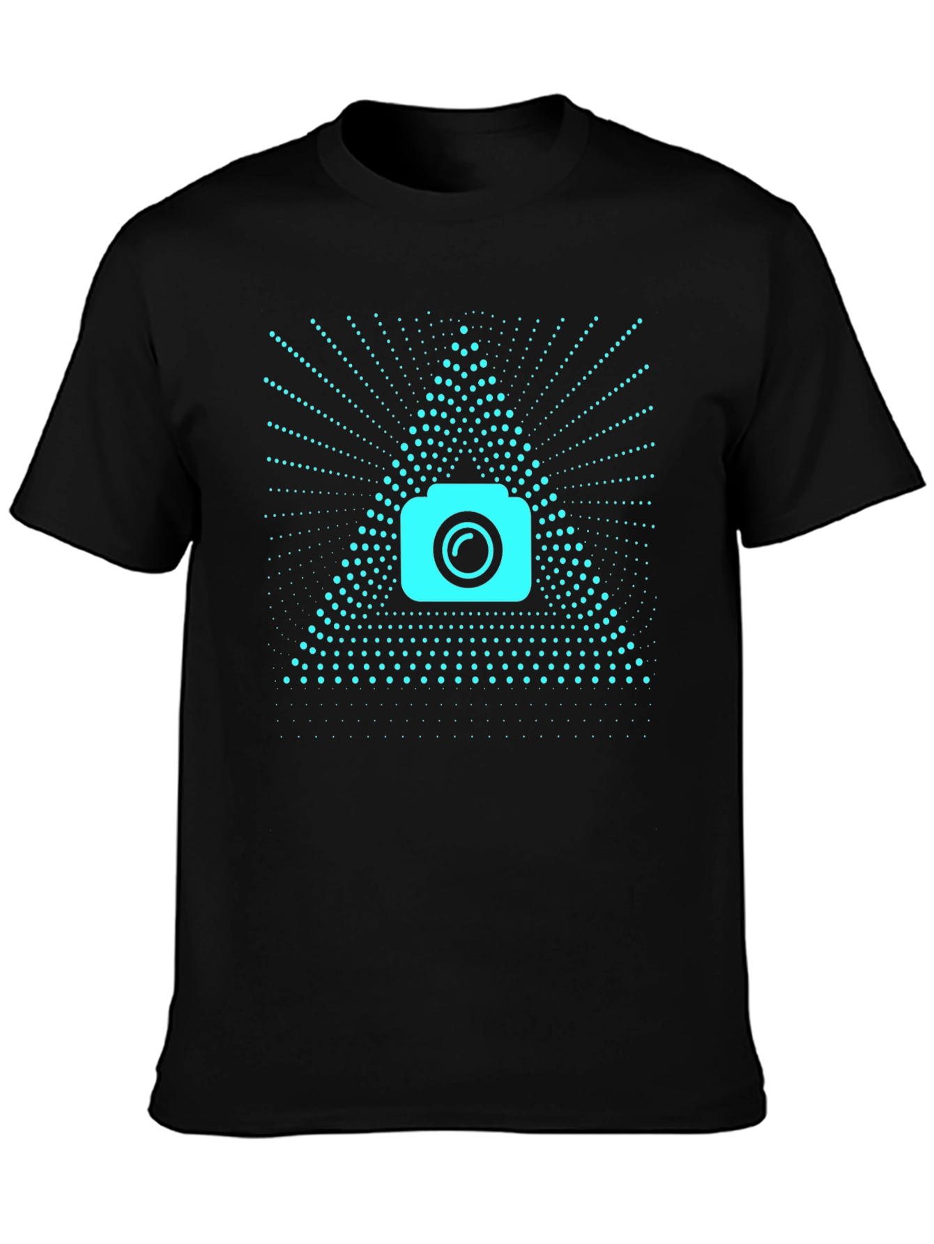 Camera Triangle Tee - Black Graphic T-Shirt