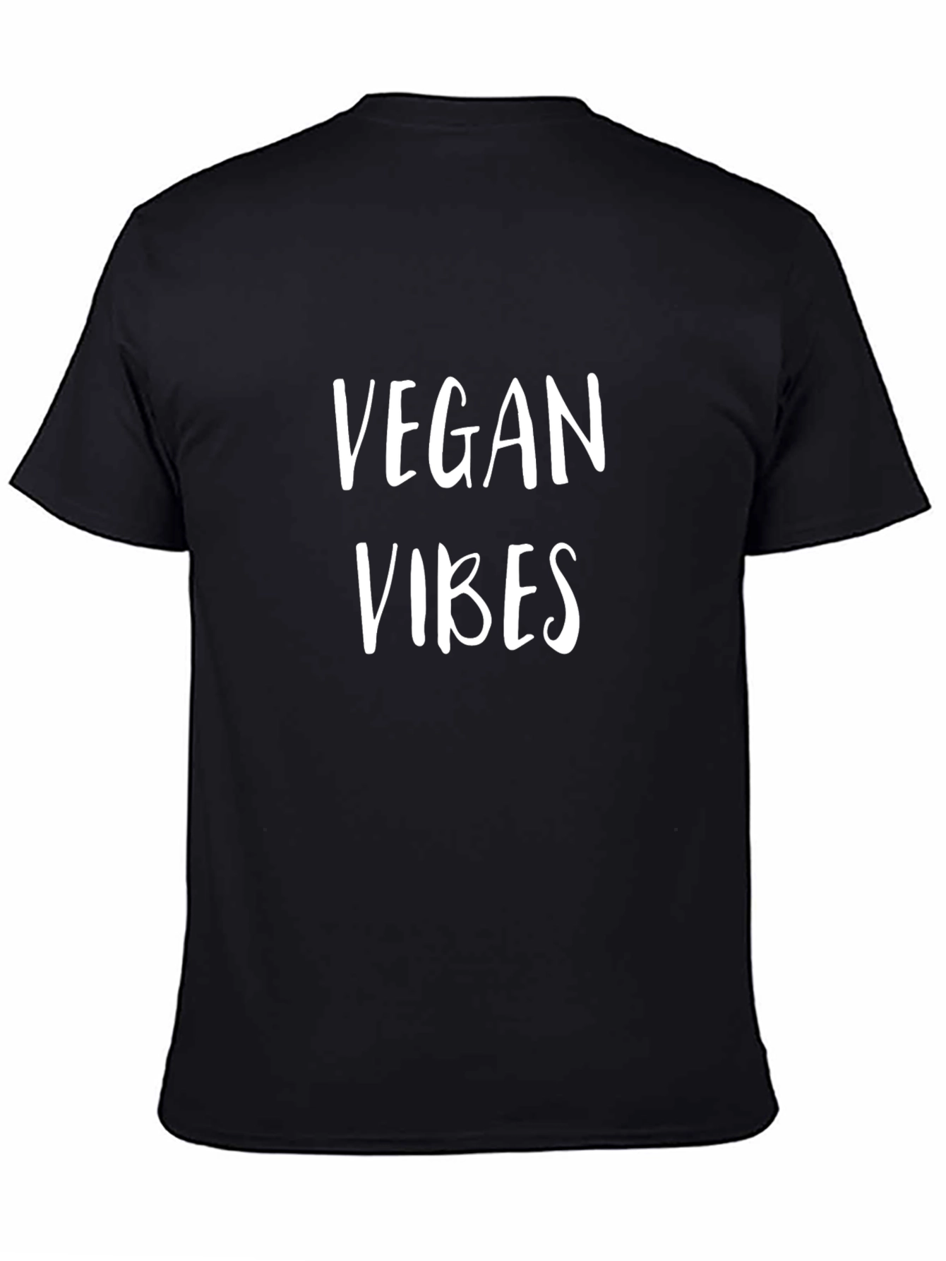 Vegan Vibes T-Shirt - Black Stylish Comfortable