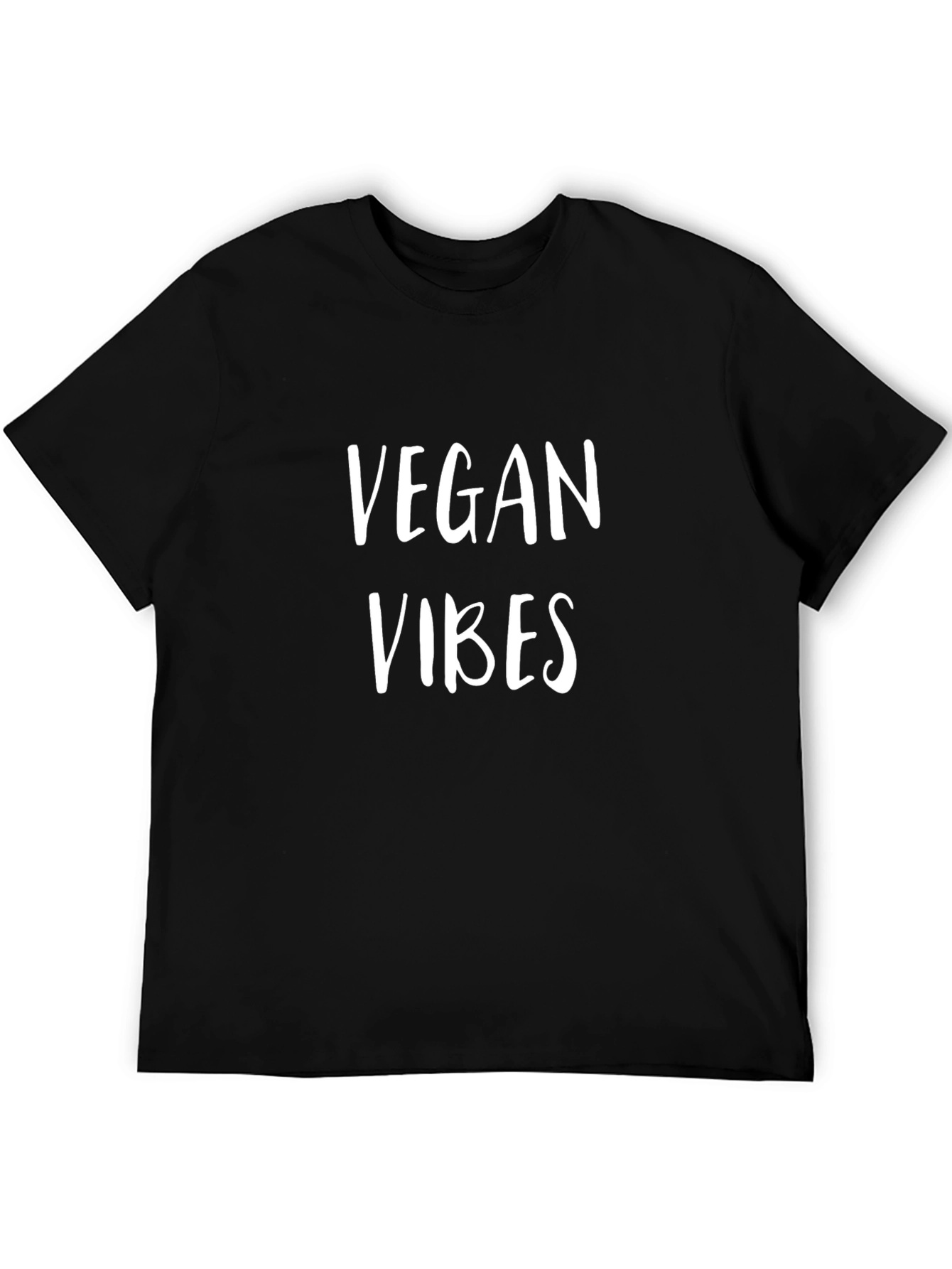 Vegan Vibes T-Shirt - Black Stylish Comfortable