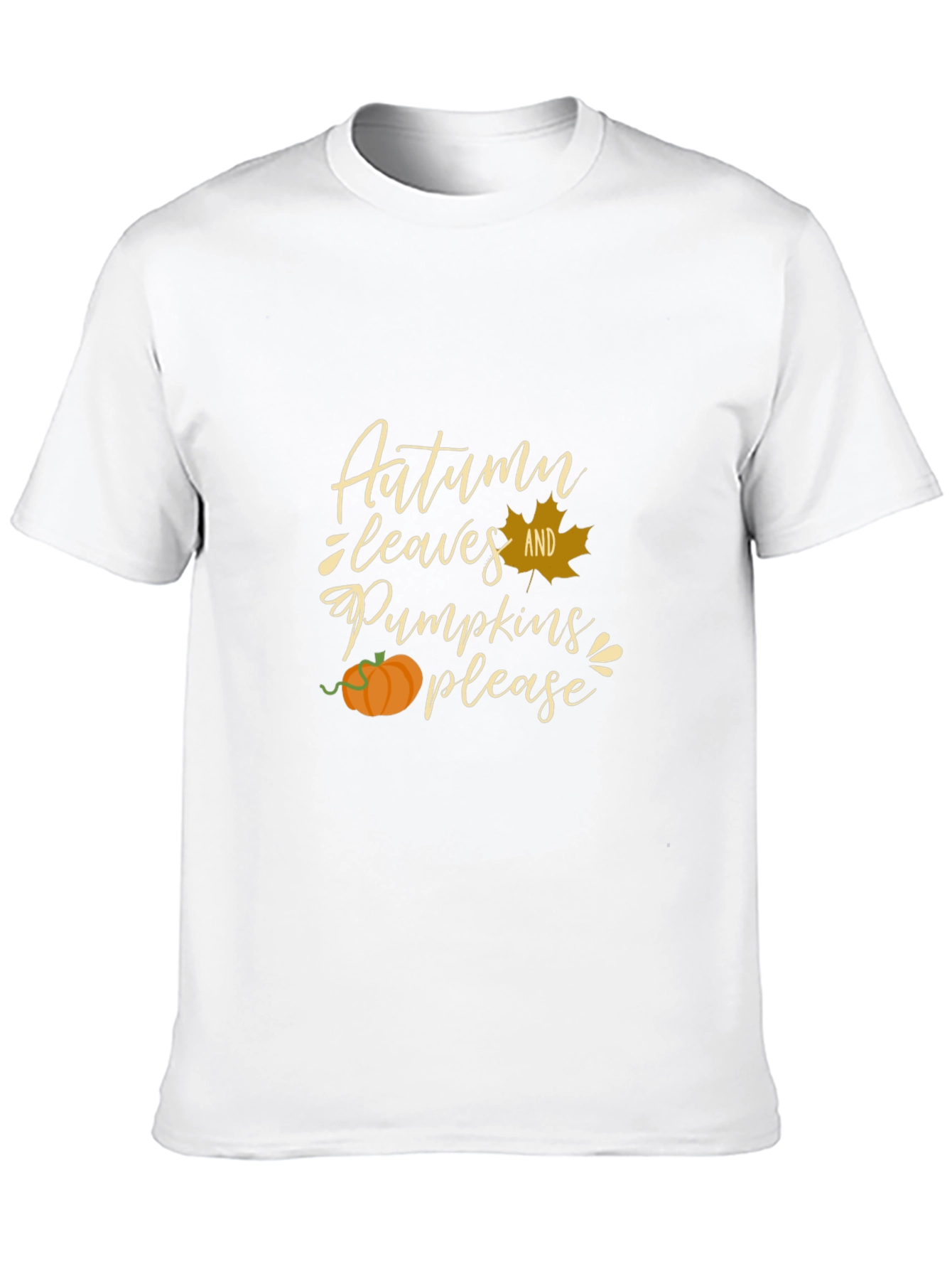 Autumn Leaves and Pumpkins Please Graphic Tee