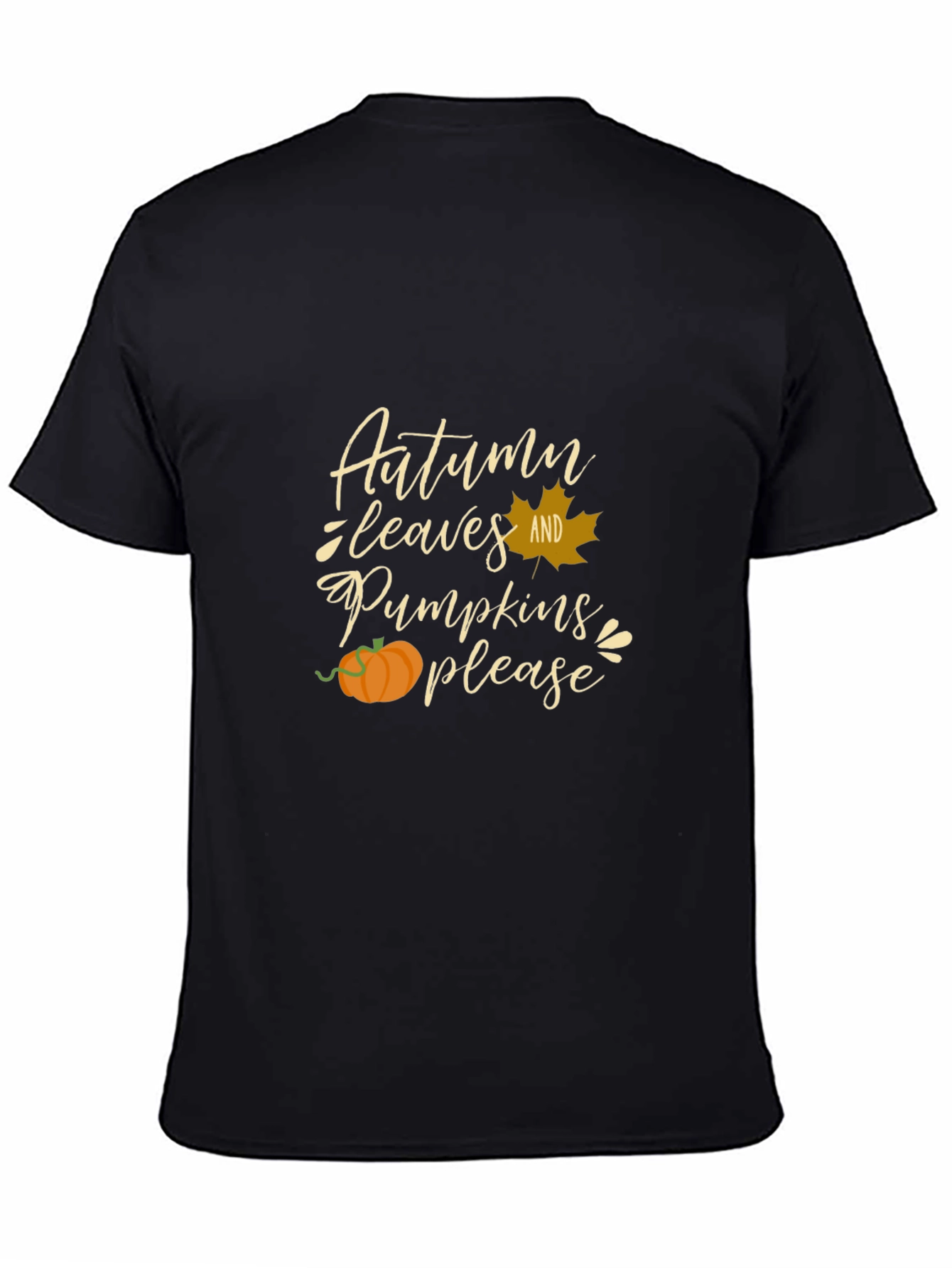 Autumn Leaves and Pumpkins Please Graphic Tee