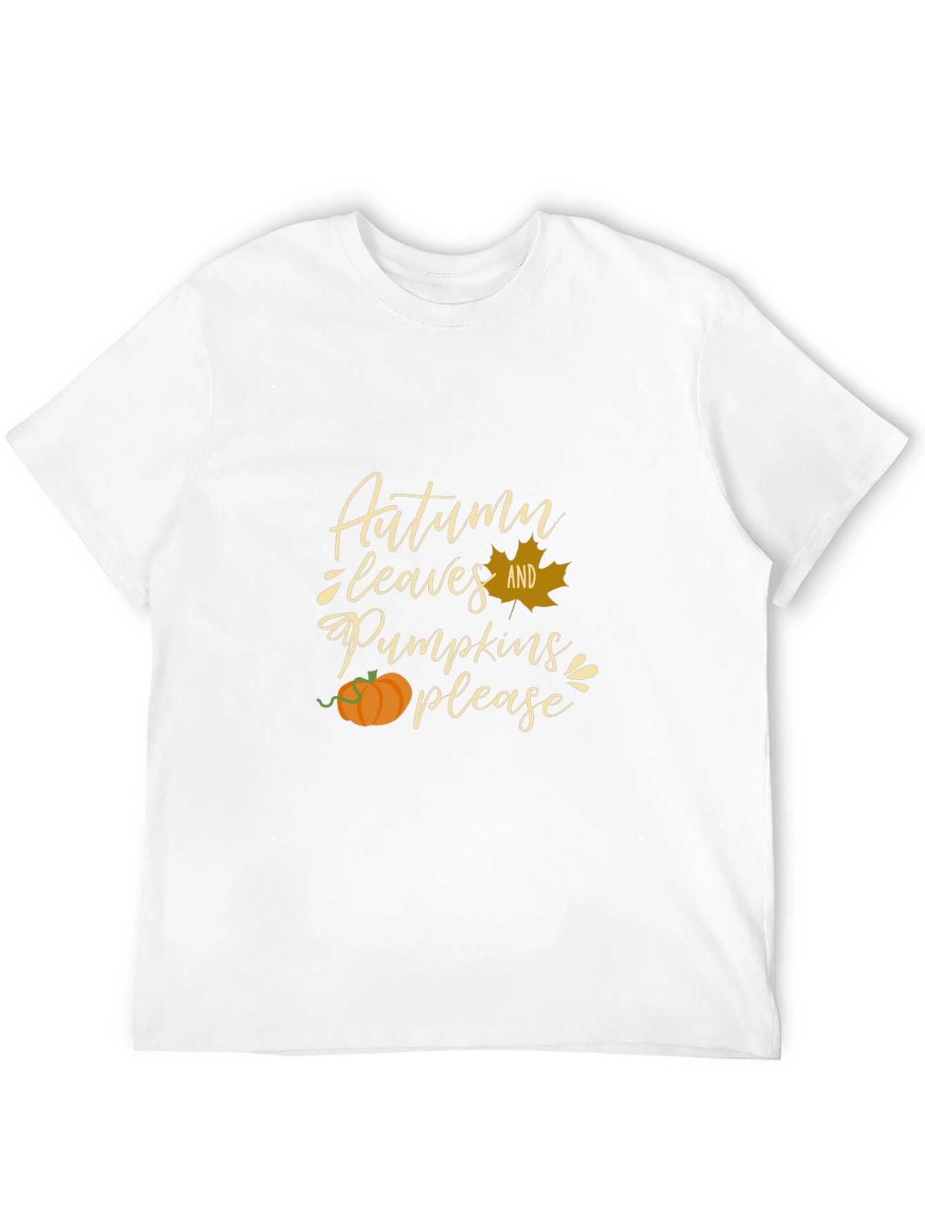 Autumn Leaves and Pumpkins Please Graphic Tee