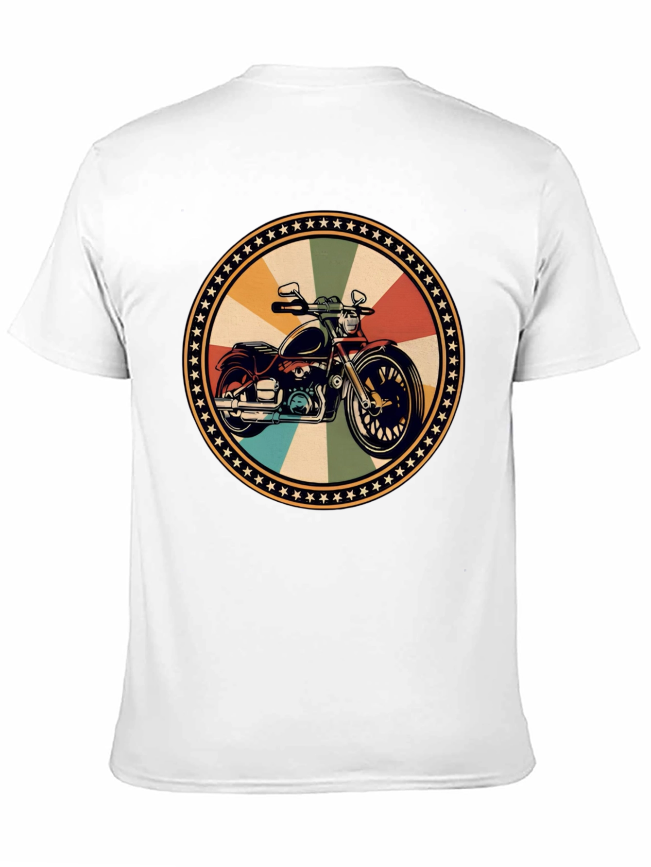 Retro Motorcycle Graphic Black T-Shirt