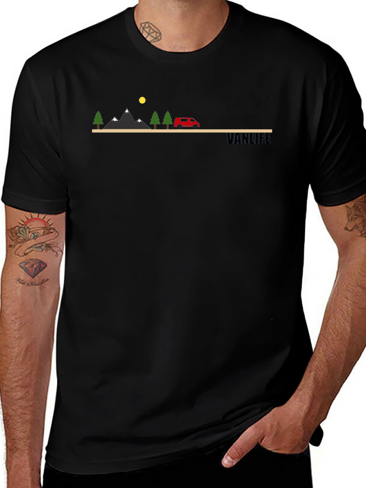 Vanlife Landscape Graphic Tee - Adventure Awaits!