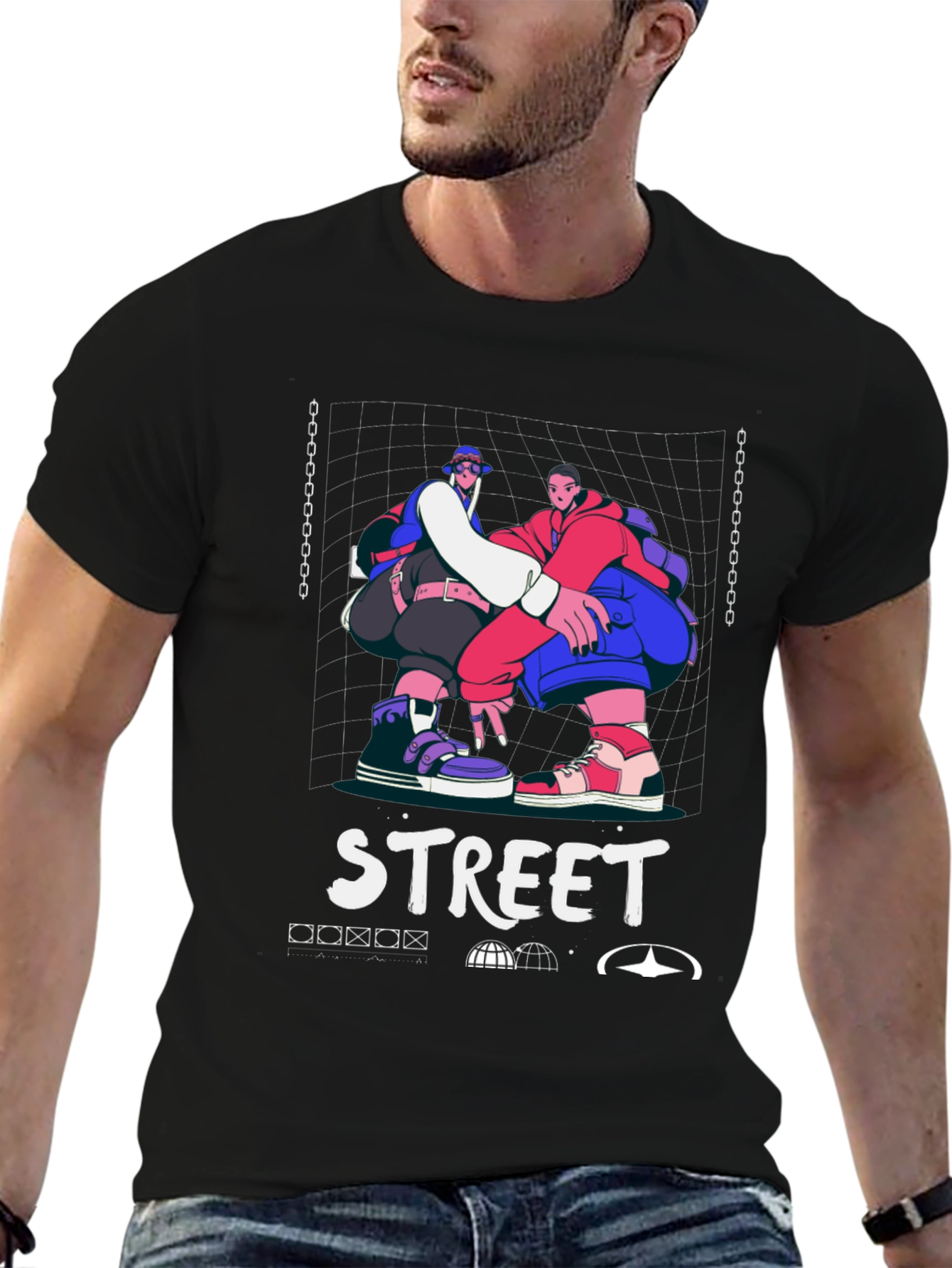 Street Style Graphic Print T-Shirt