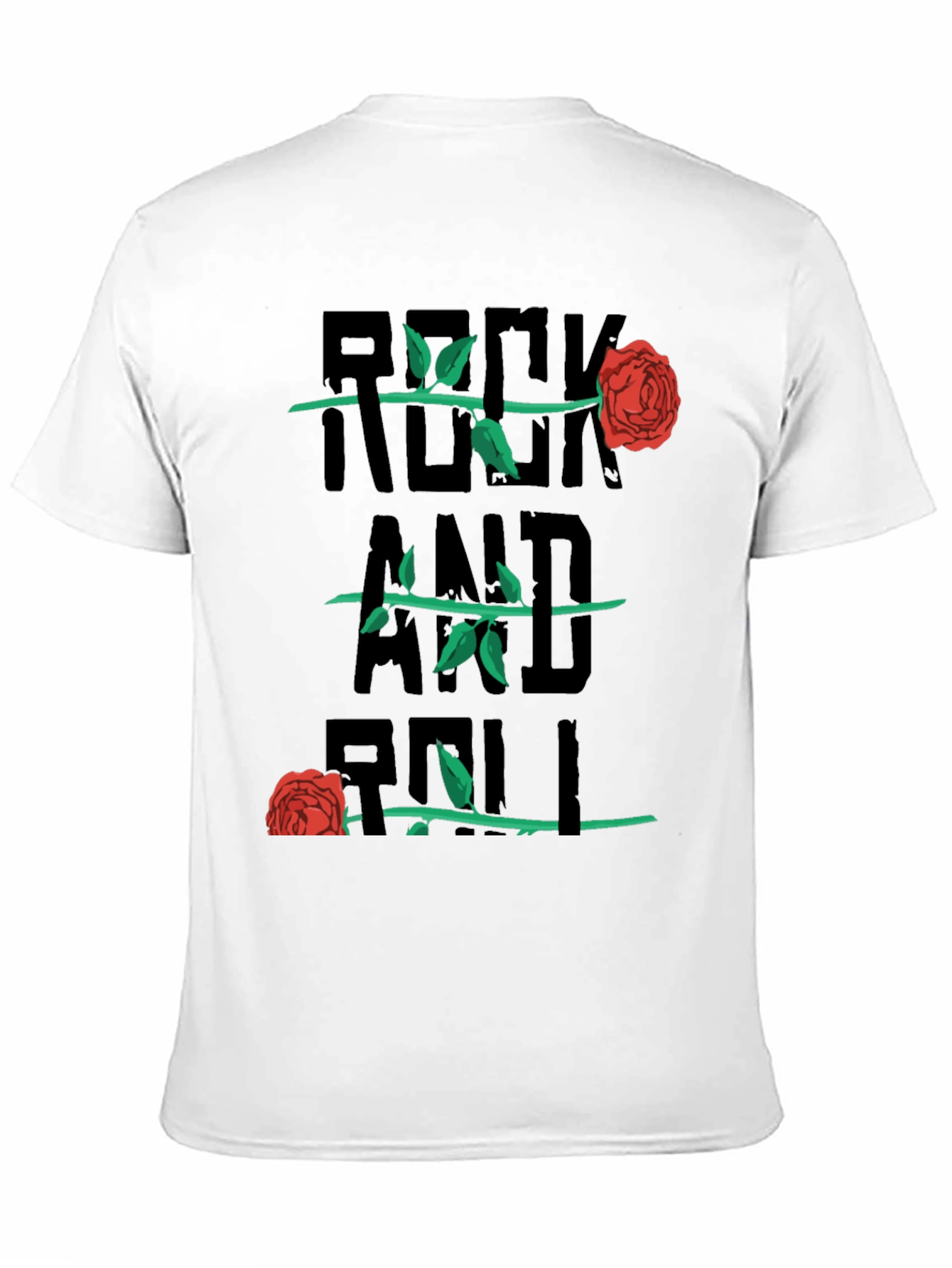 Rock and Roll Rose Graphic Tee - Black