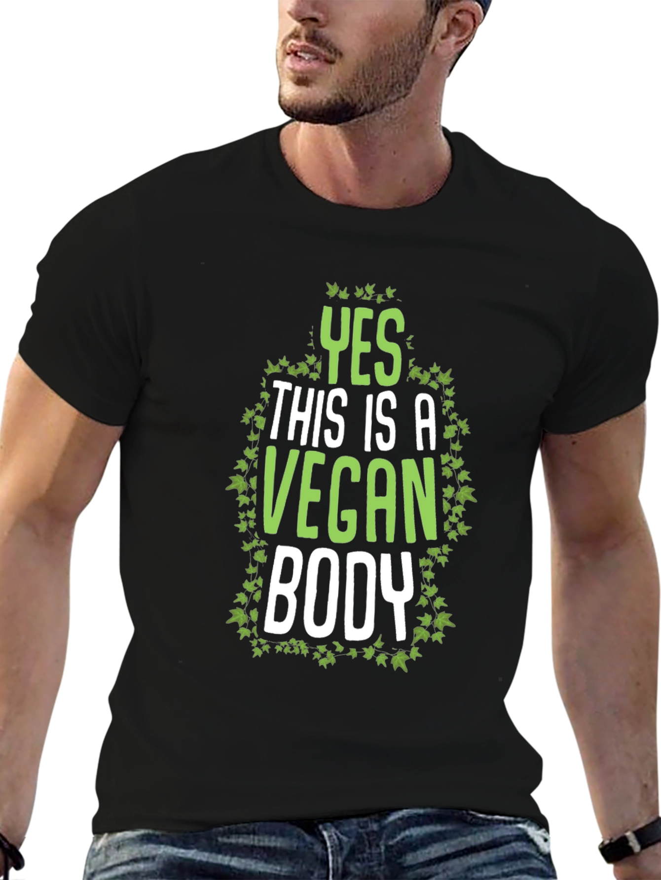 Vegan Body T-Shirt - Green Ivy Design