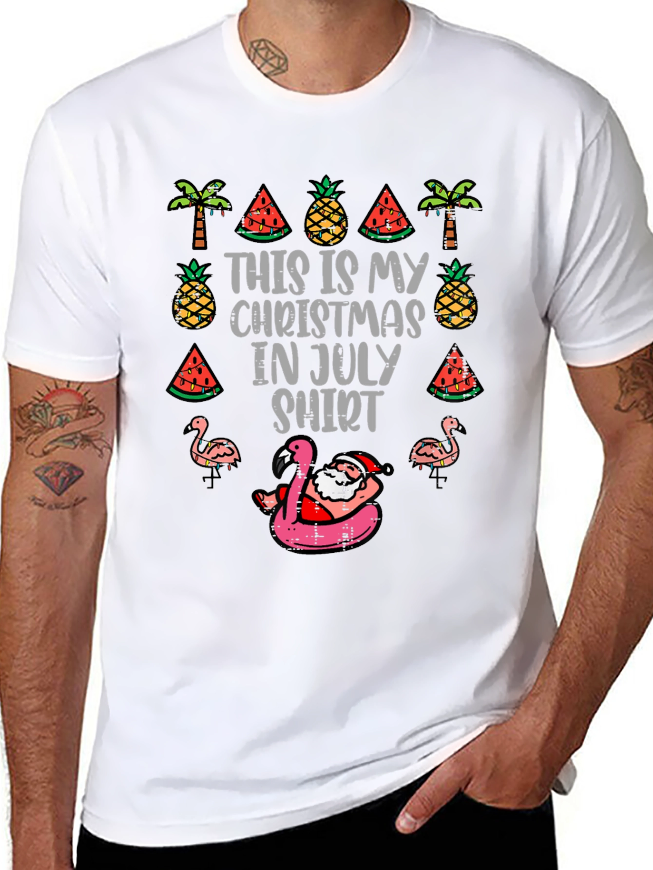 Christmas in July T-Shirt: Santa Summer Fun