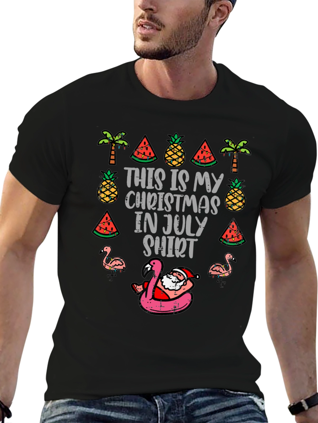 Christmas in July T-Shirt: Santa Summer Fun
