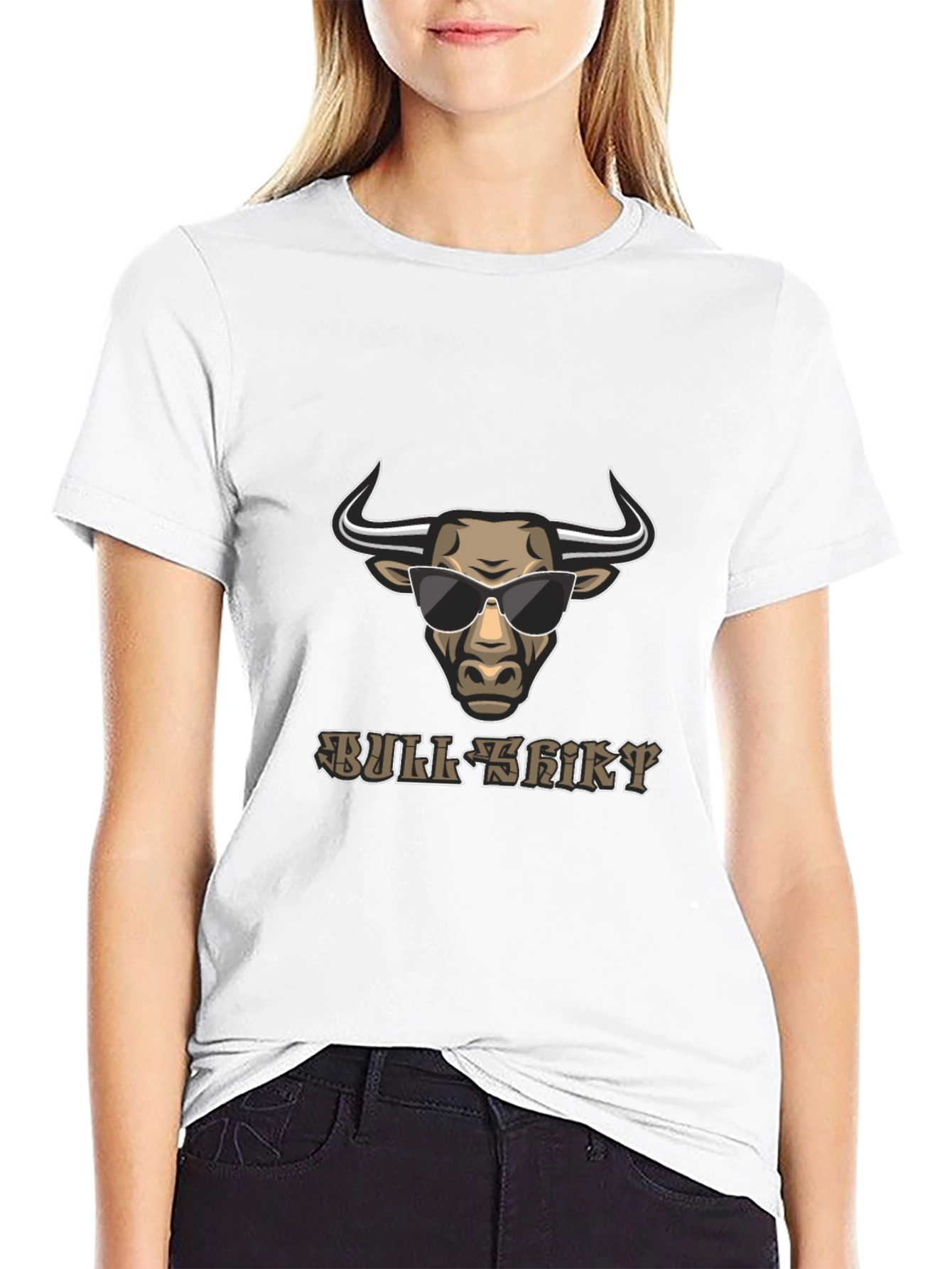 Bull Shirt Graphic Tee - Cool Bull with Shades!