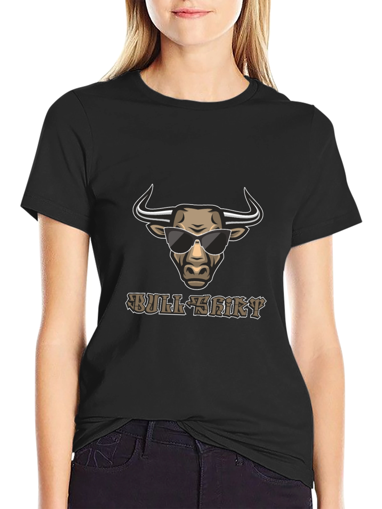Bull Shirt Graphic Tee - Cool Bull with Shades!