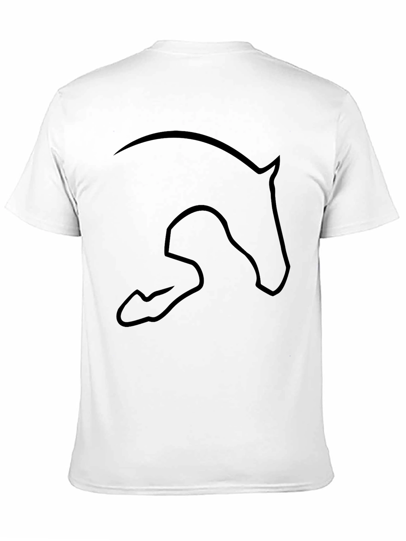 Black Horse Silhouette T-Shirt - Equestrian Style