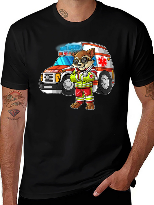 Cartoon Ambulance Dog T-Shirt