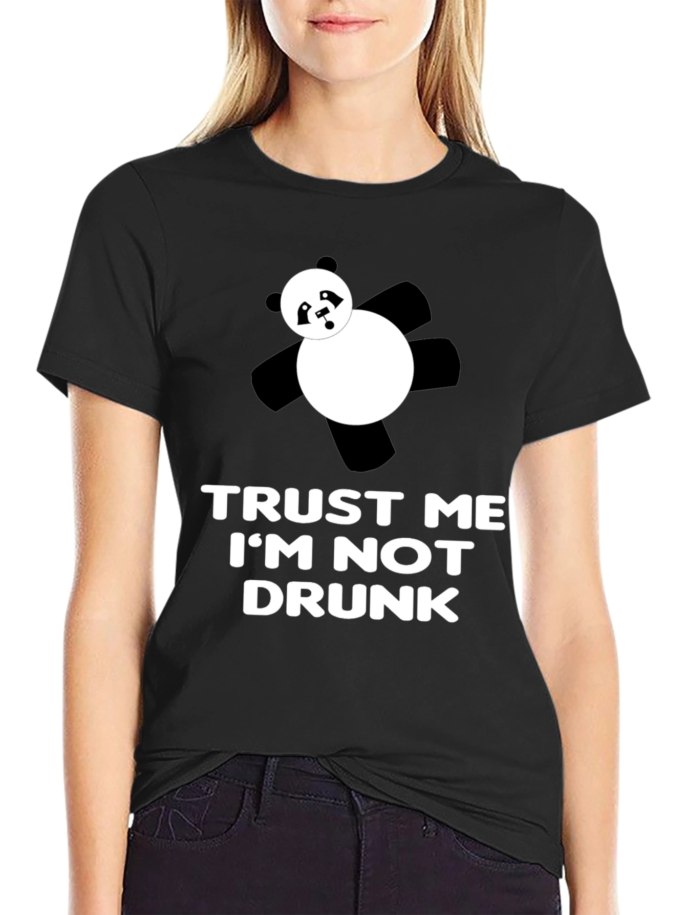 Trust Me Im Not Drunk T-Shirt Panda Graphic
