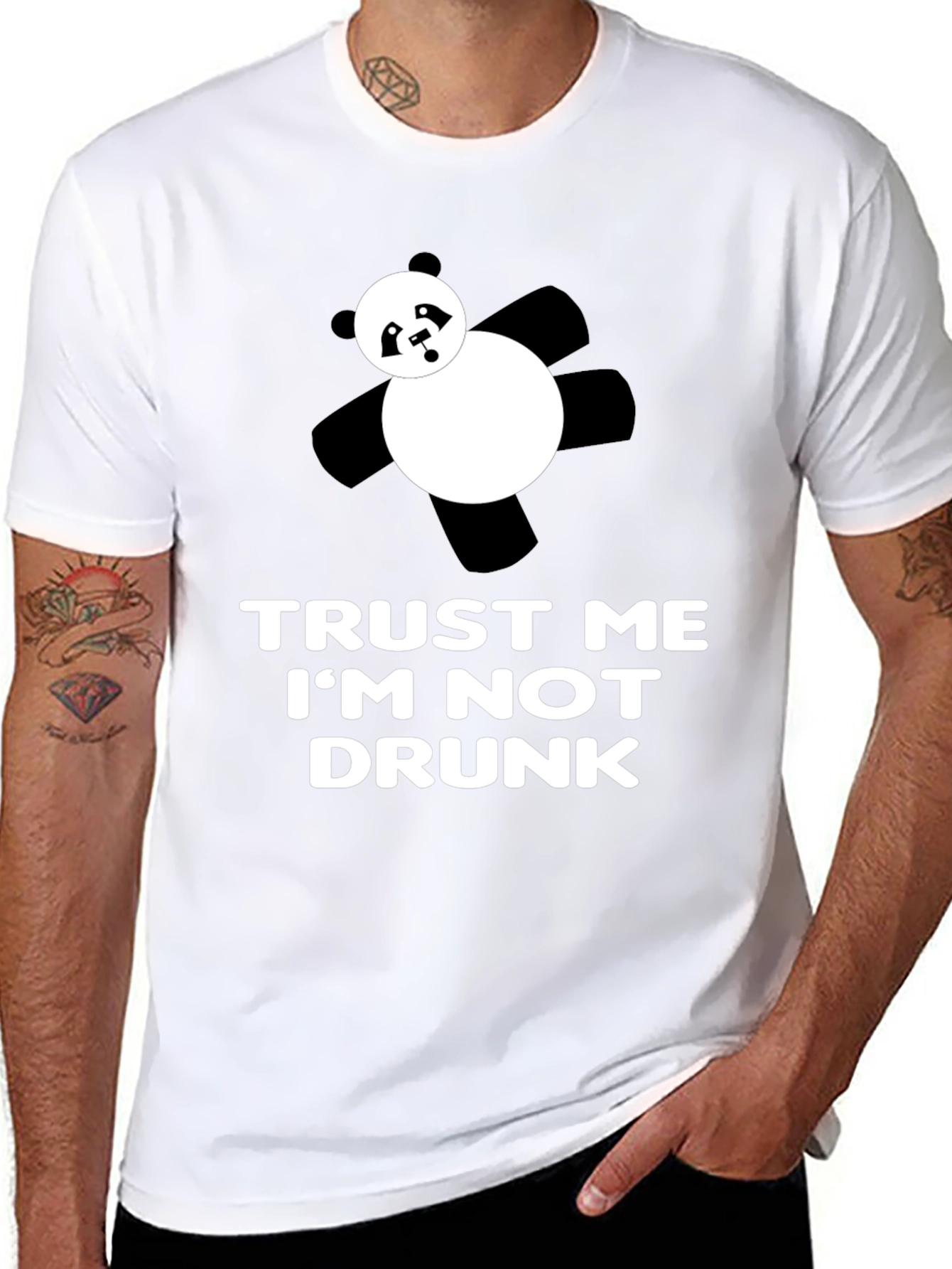 Trust Me Im Not Drunk T-Shirt Panda Graphic