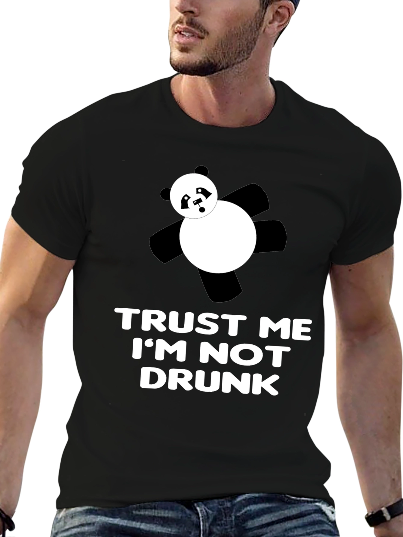 Trust Me Im Not Drunk T-Shirt Panda Graphic