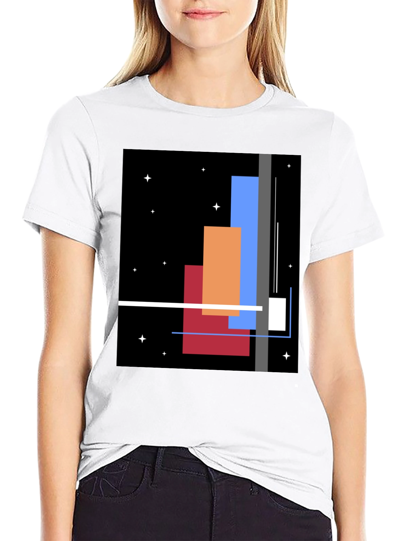 Abstract Geometric Art T-Shirt - Modern Graphic Tee