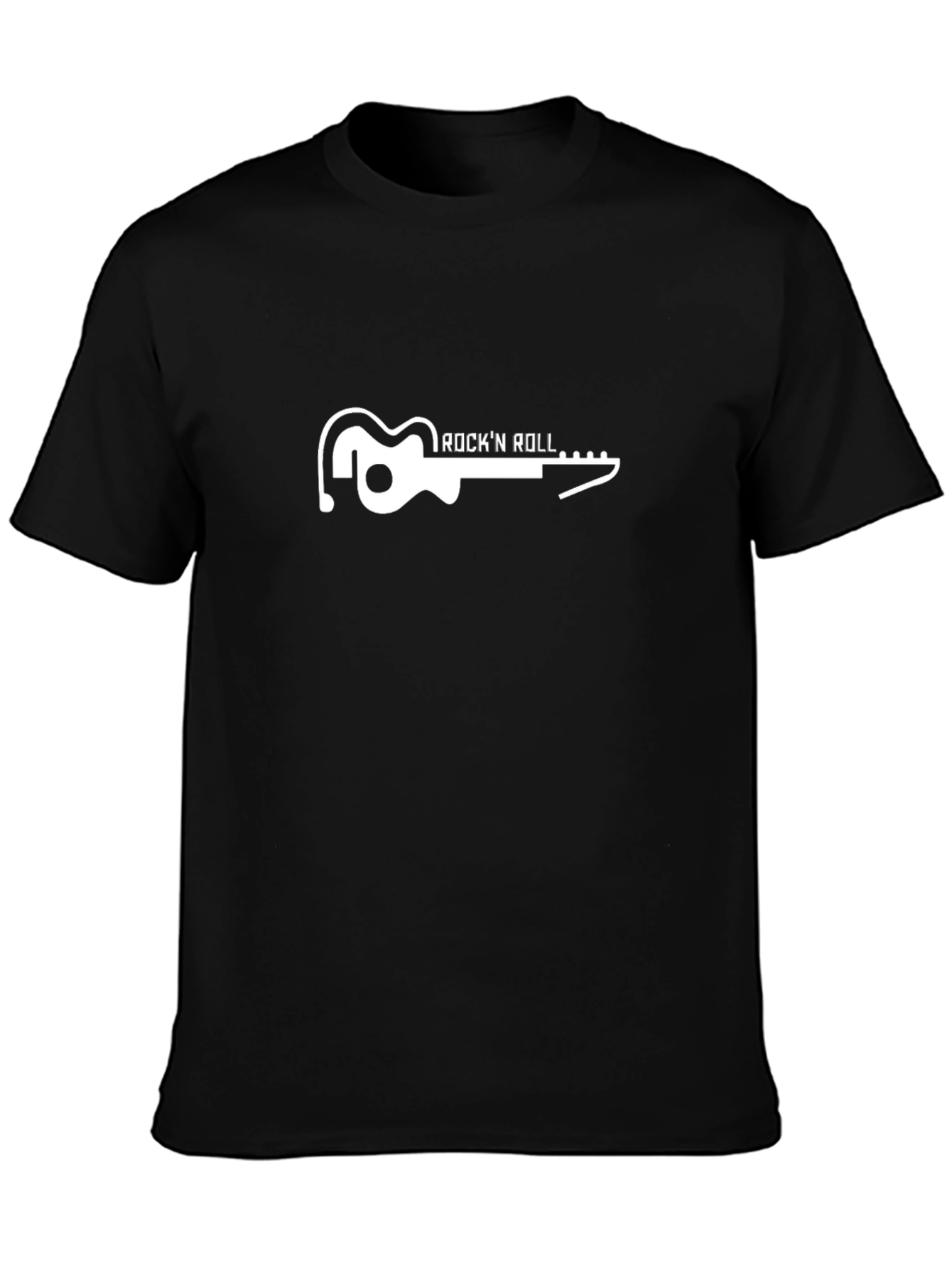 RocknRoll Guitar Graphic T-Shirt - Classic Black