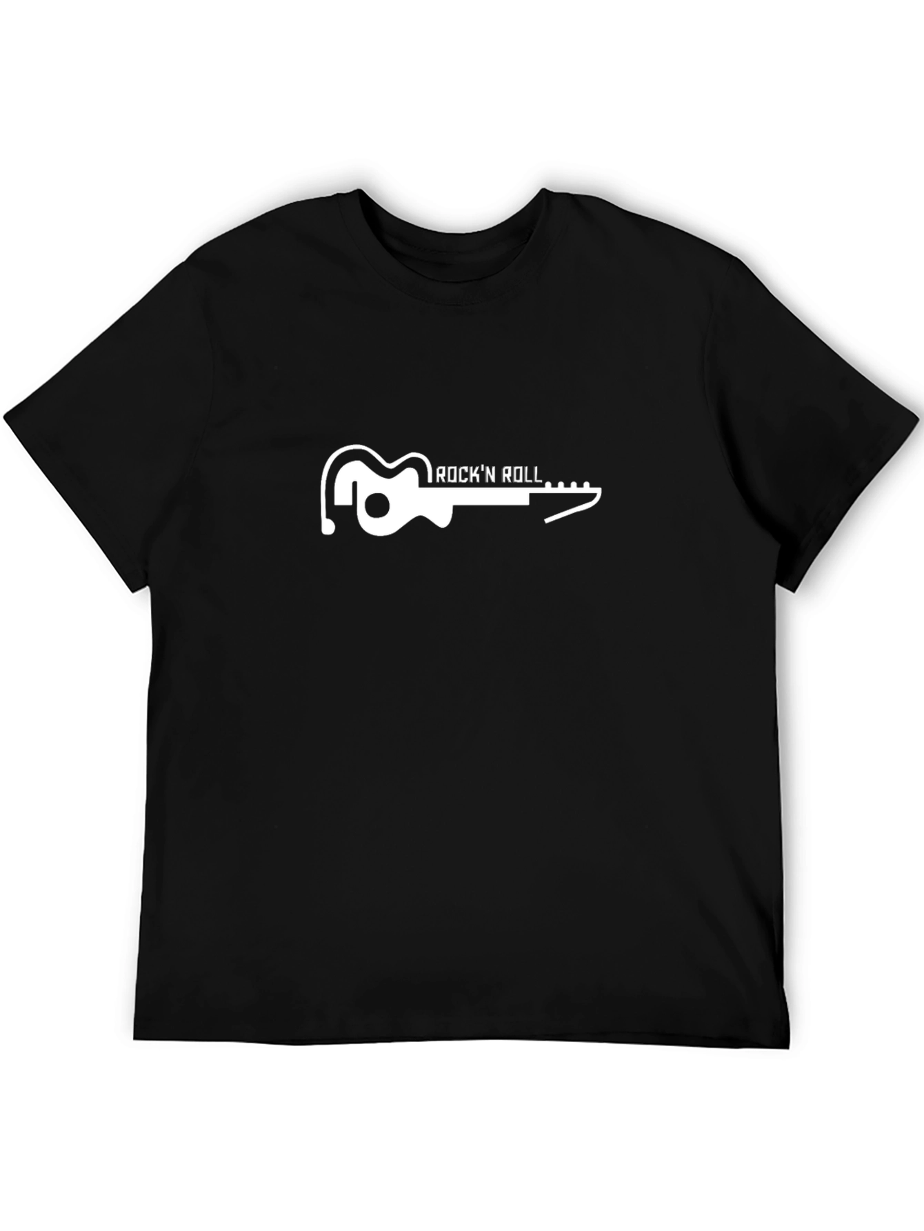 RocknRoll Guitar Graphic T-Shirt - Classic Black