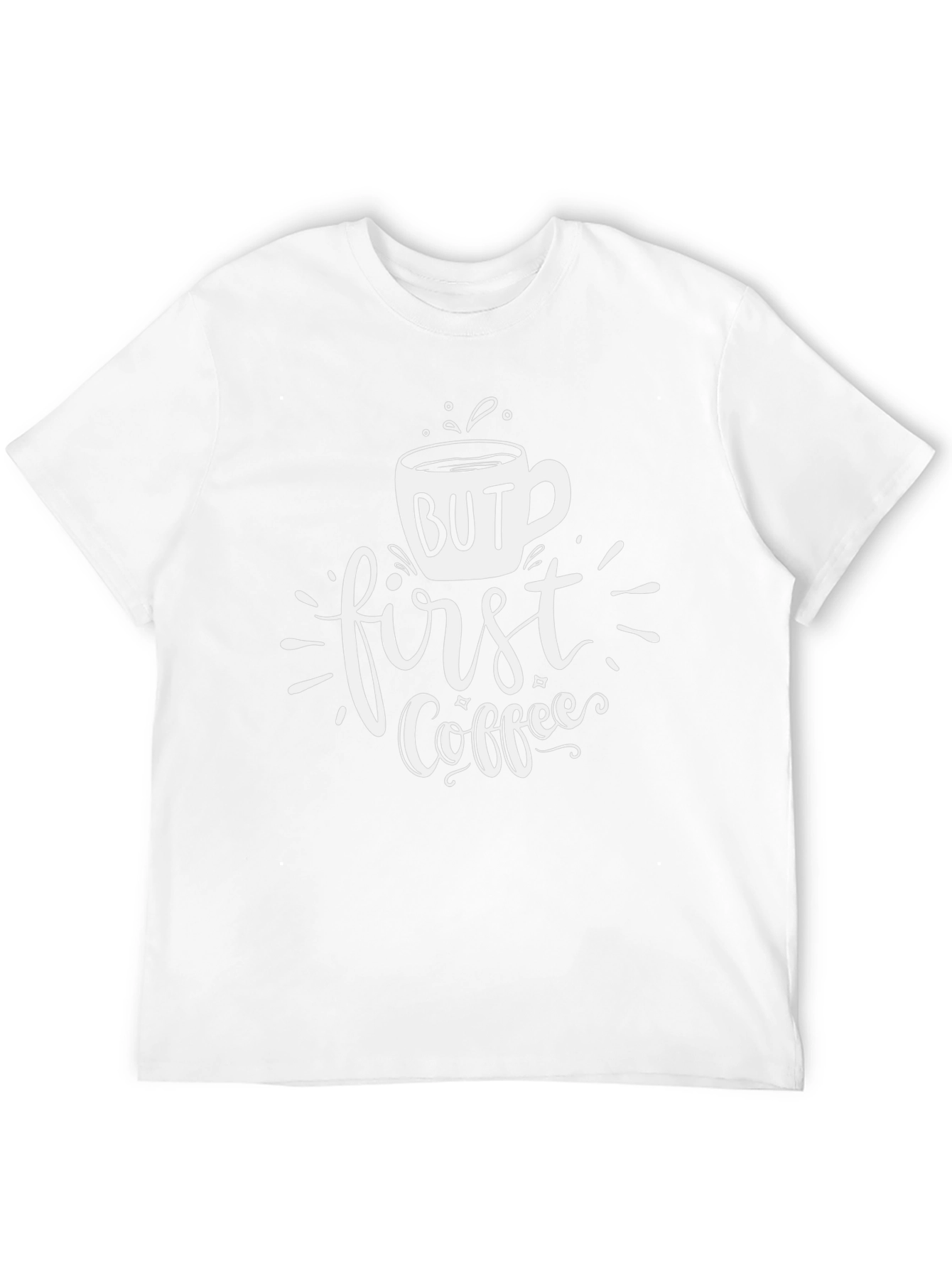 But First Coffee Graphic Tee - Casual Black T-Shirt