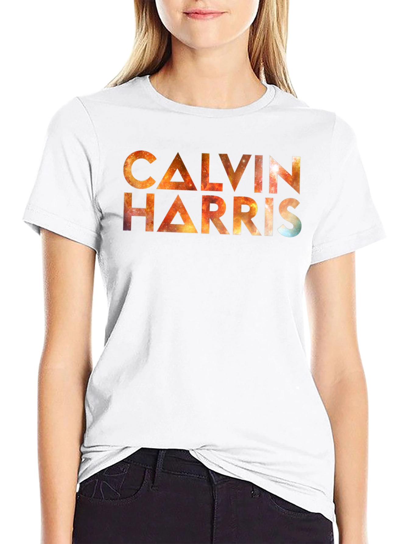 Calvin Harris Galaxy Graphic Black T-Shirt