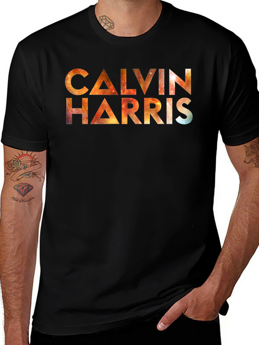 Calvin Harris Galaxy Graphic Black T-Shirt
