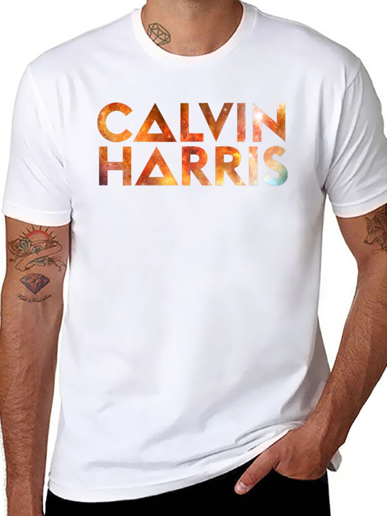 Calvin Harris Galaxy Graphic Black T-Shirt