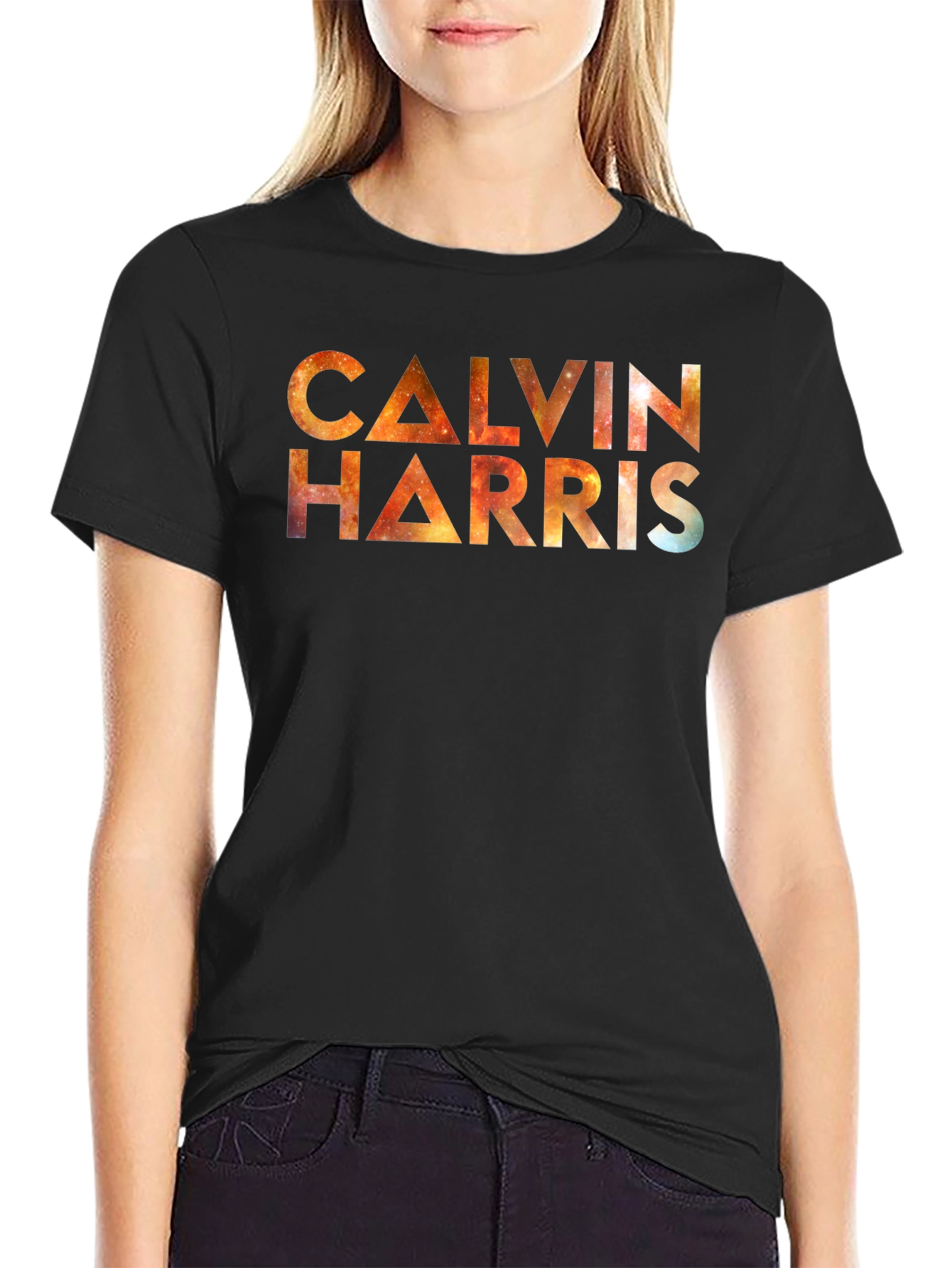 Calvin Harris Galaxy Graphic Black T-Shirt