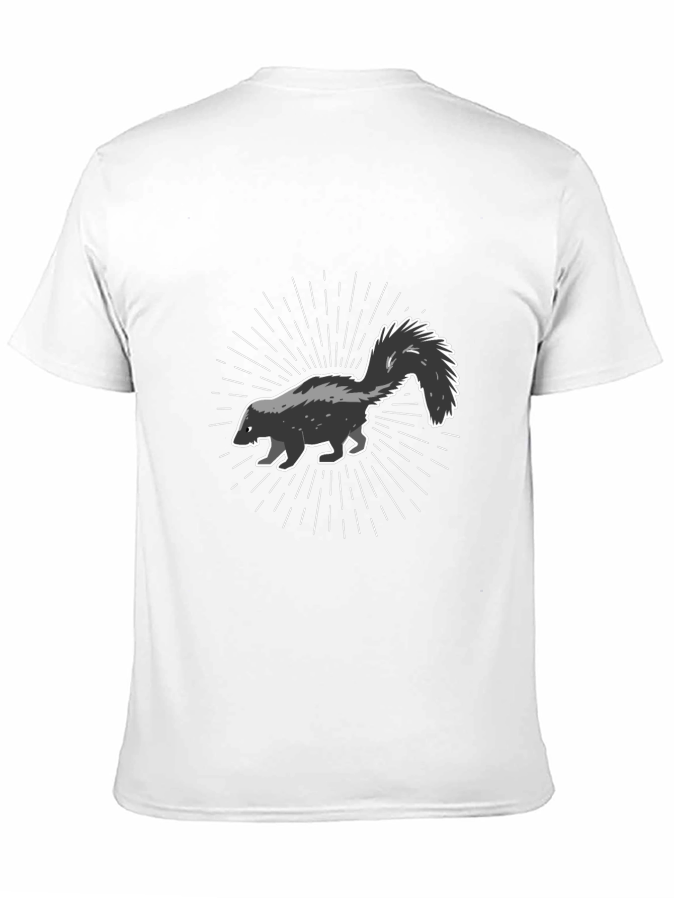 Skunk Graphic Black T-Shirt - Mens Casual Tee