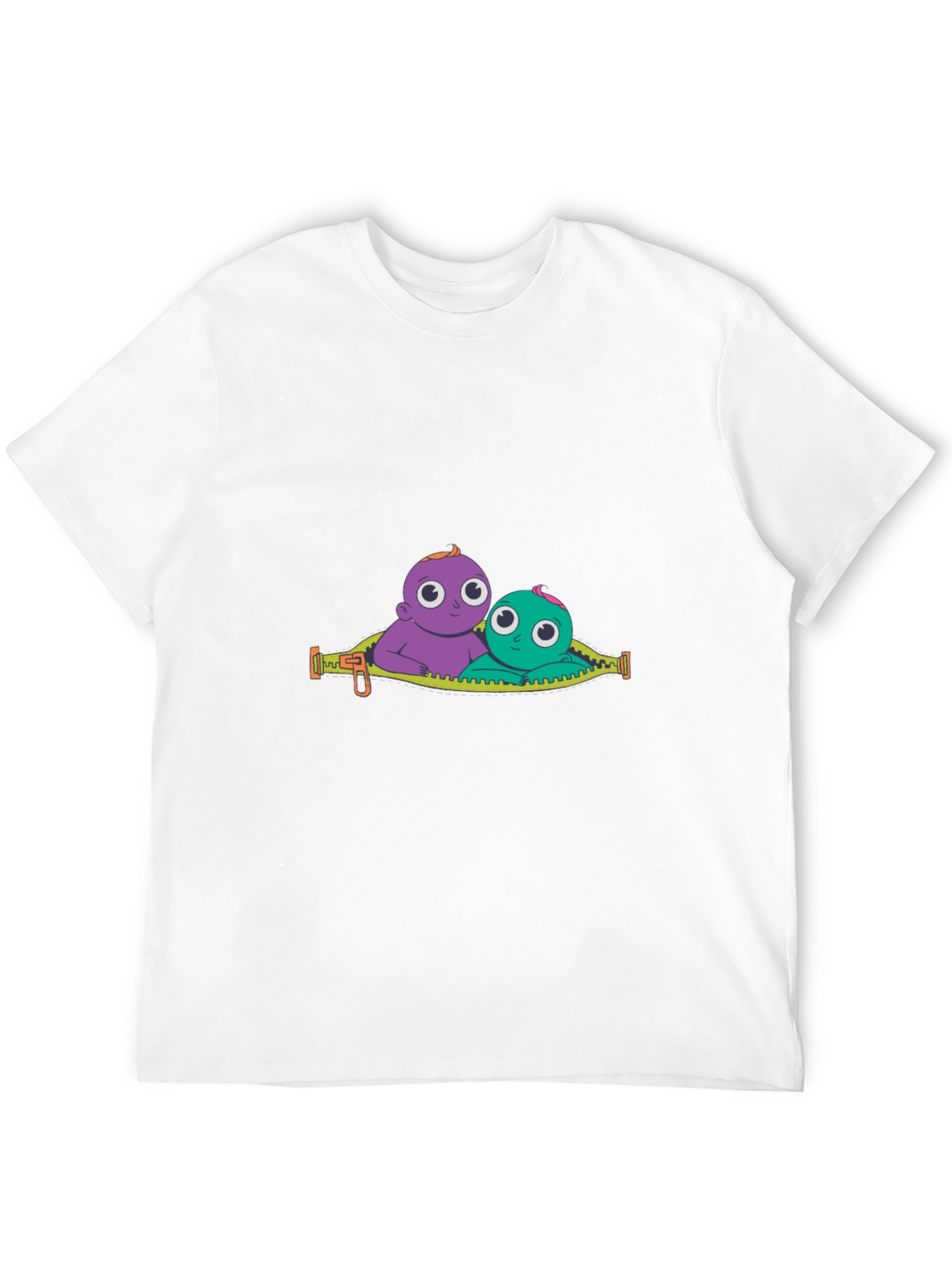 Cartoon Babies Graphic Black T-Shirt