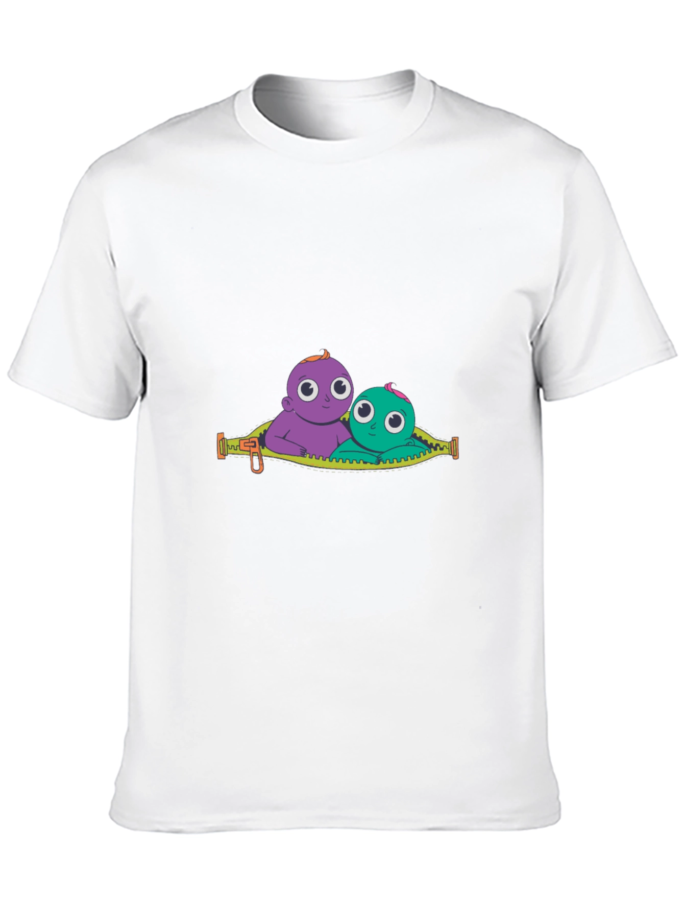 Cartoon Babies Graphic Black T-Shirt