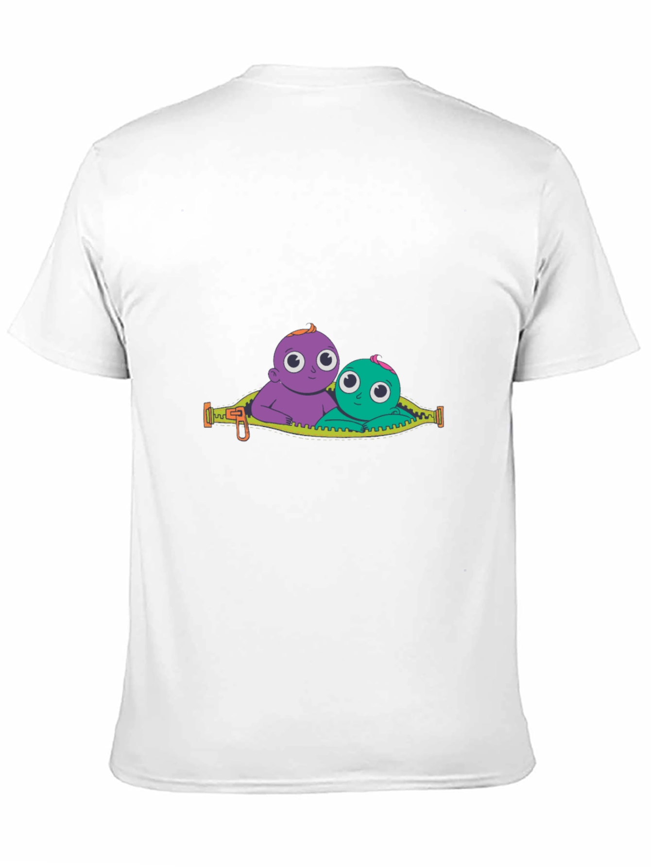 Cartoon Babies Graphic Black T-Shirt