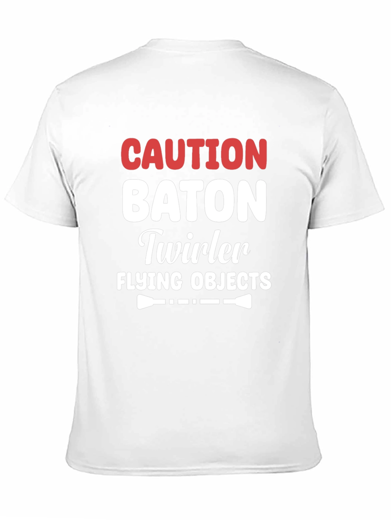 Caution Baton Twirler Flying Objects T-Shirt