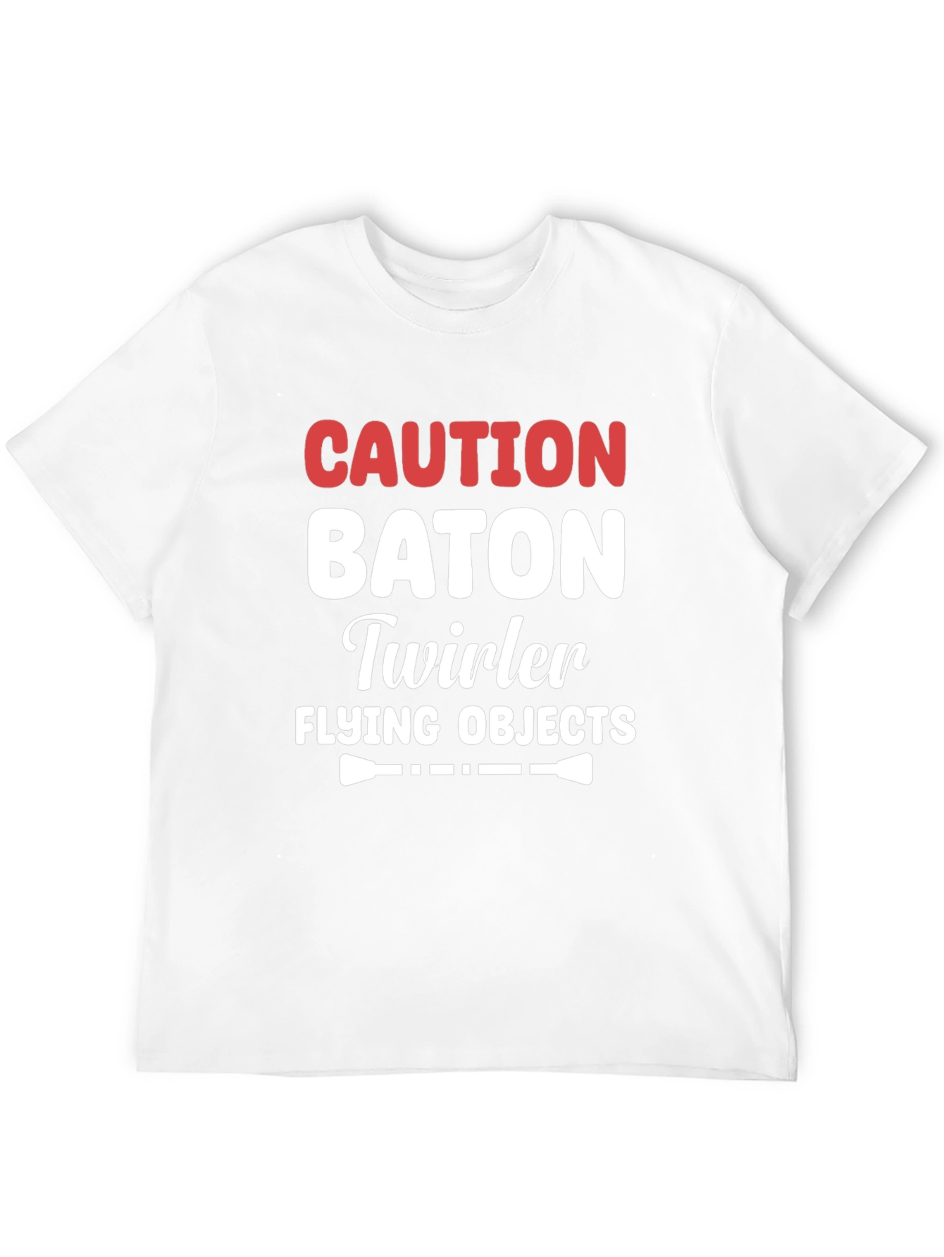 Caution Baton Twirler Flying Objects T-Shirt