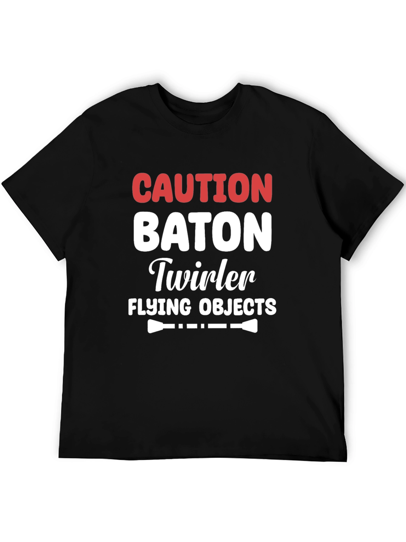 Caution Baton Twirler Flying Objects T-Shirt