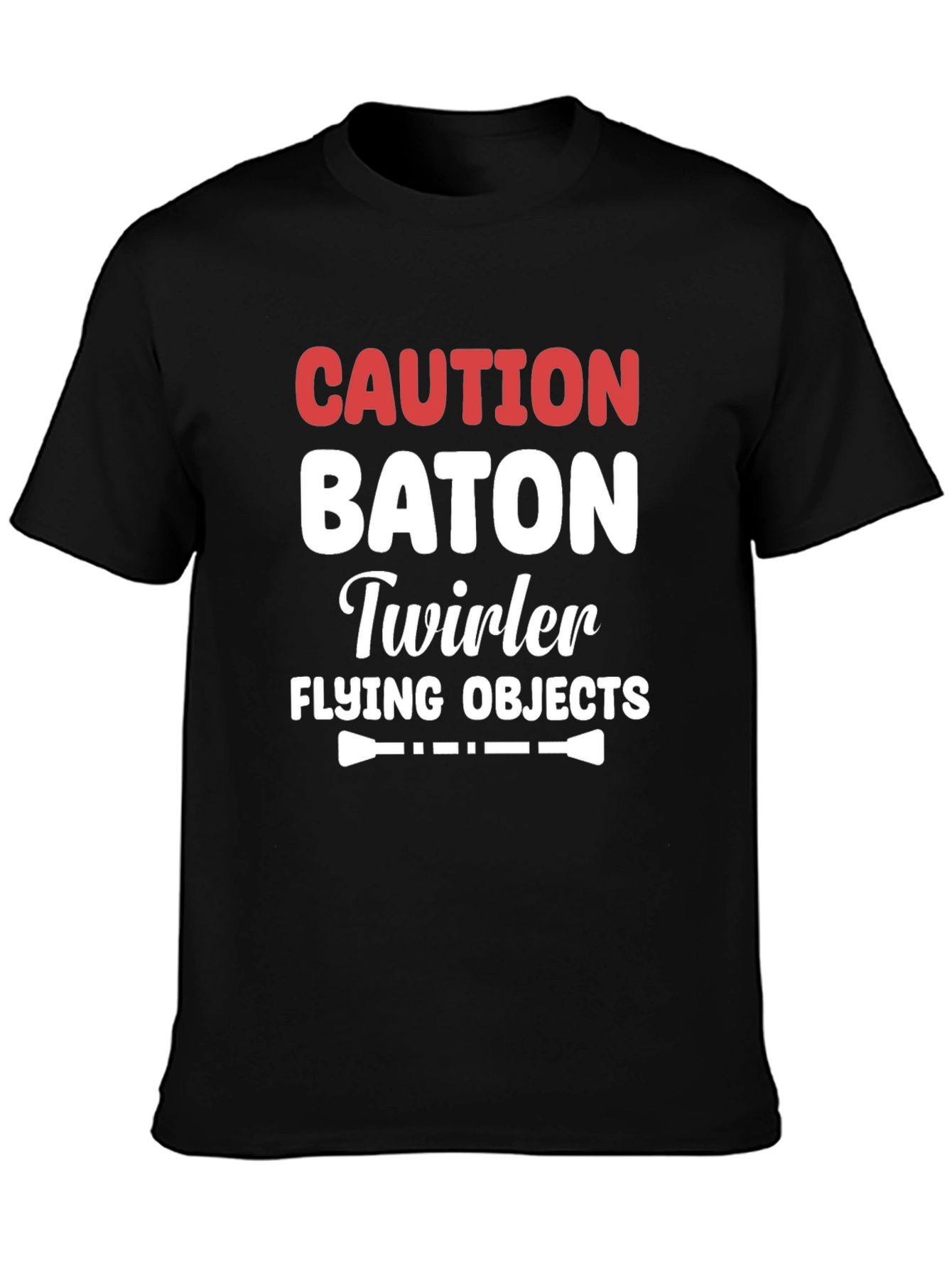 Caution Baton Twirler Flying Objects T-Shirt