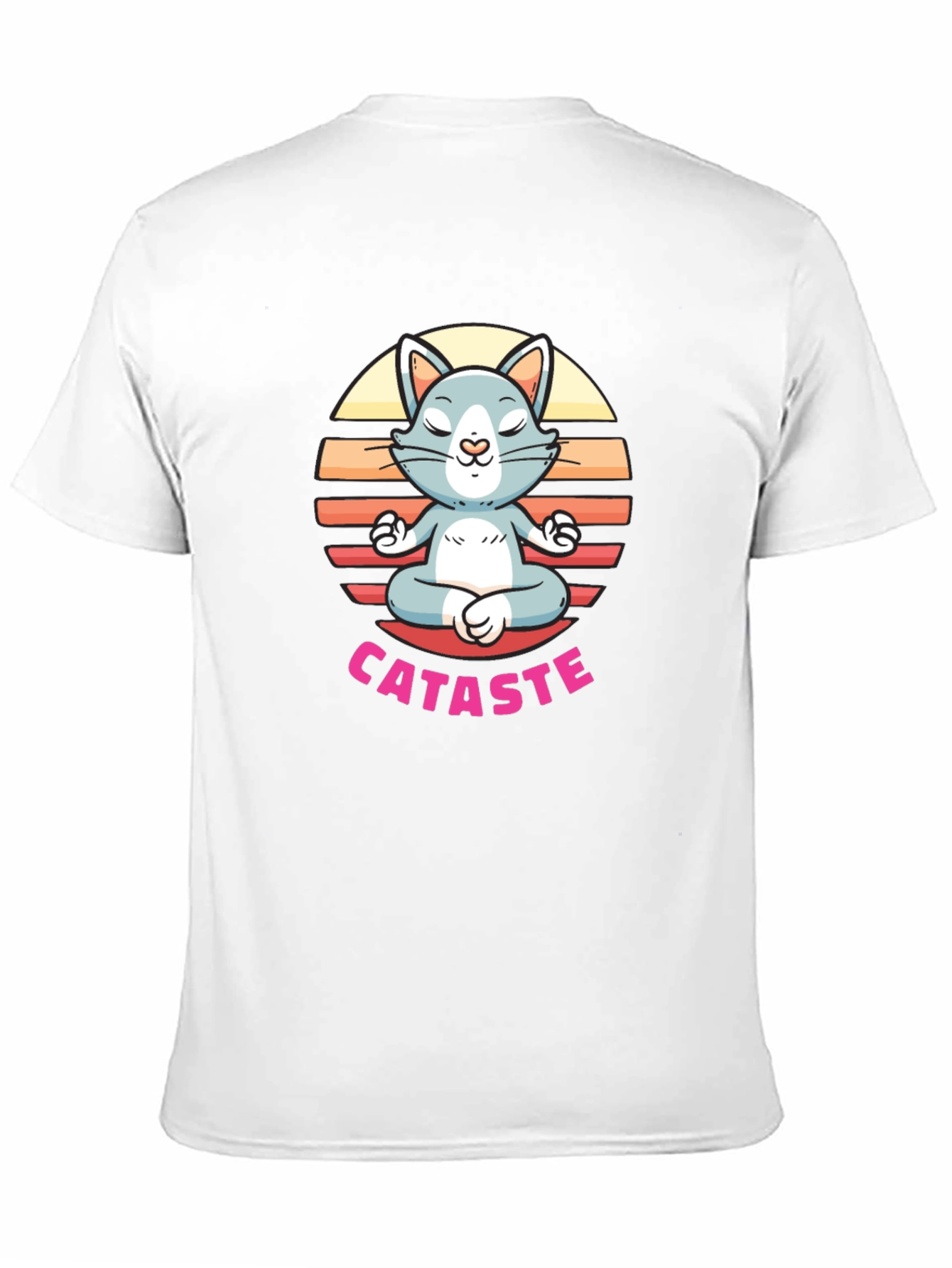 Cataste Yoga Cat T-Shirt - Meditating Feline Tee