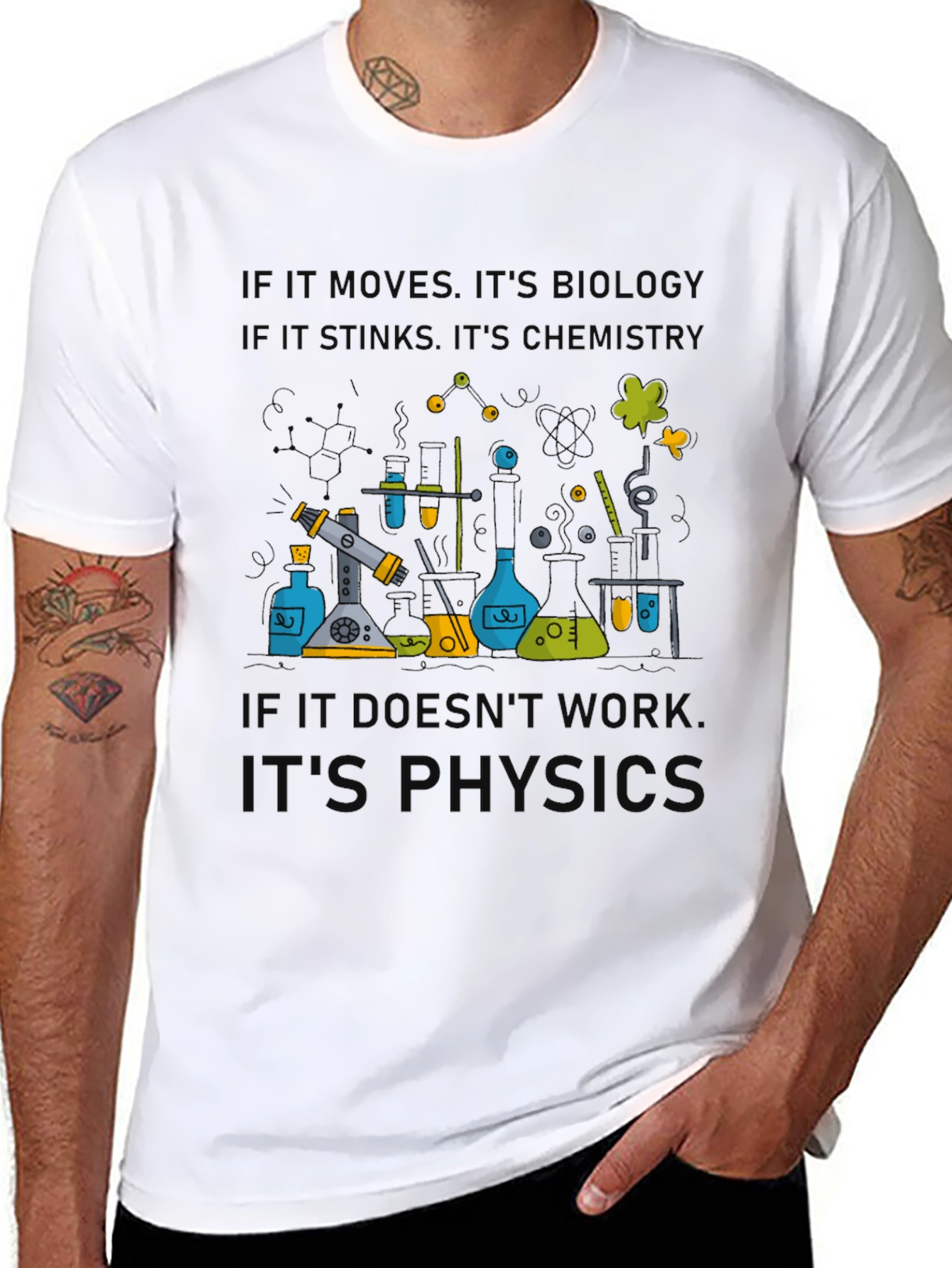 Science Humor T-Shirt - Biology Chemistry Physics Tee