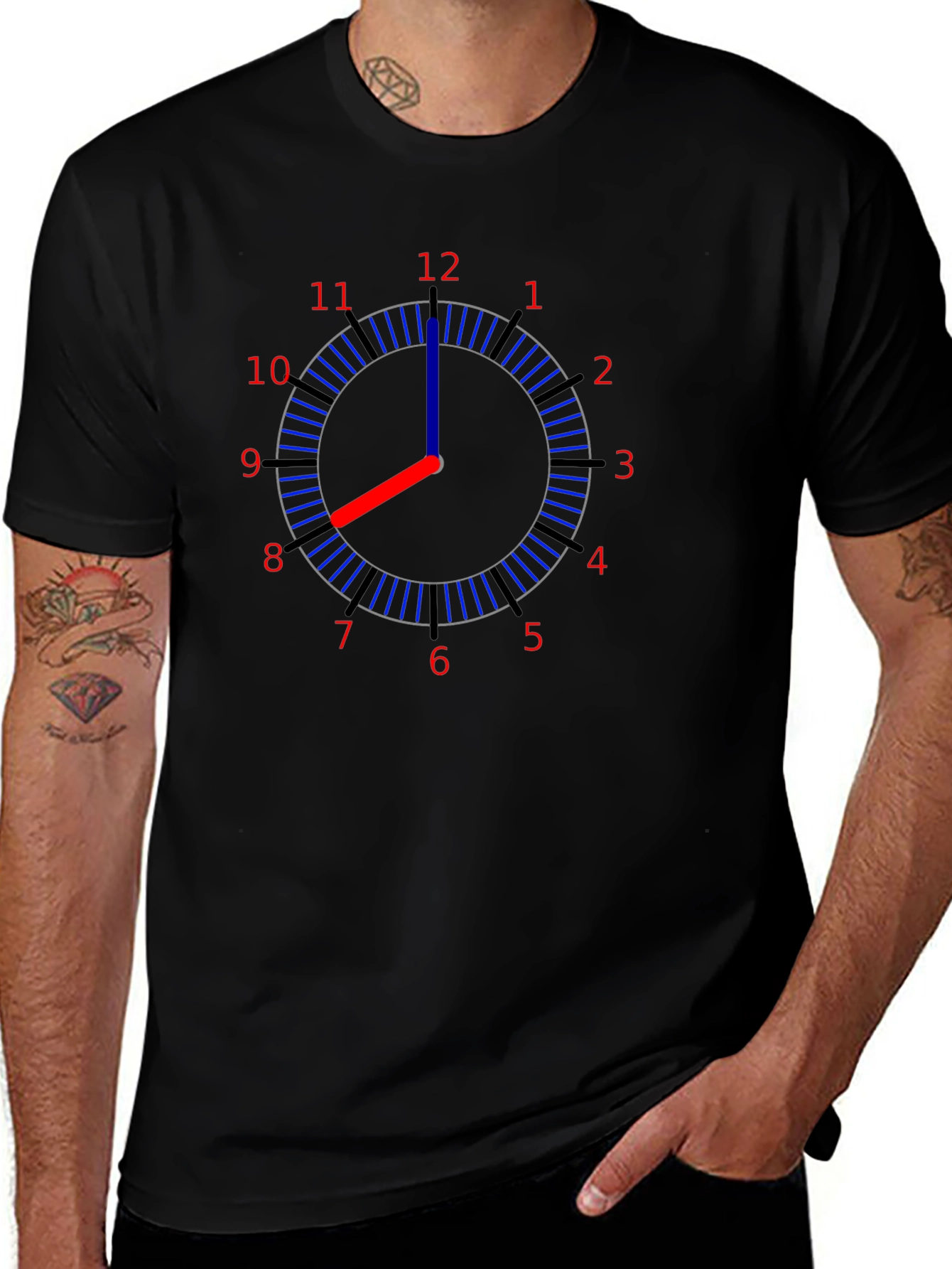 Clock Graphic Tee - Time Telling Fashion