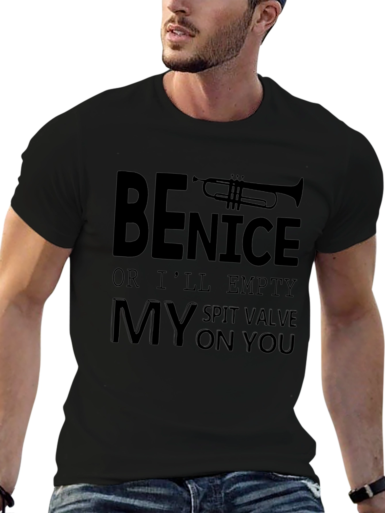 Be Nice Trumpet Graphic Tee