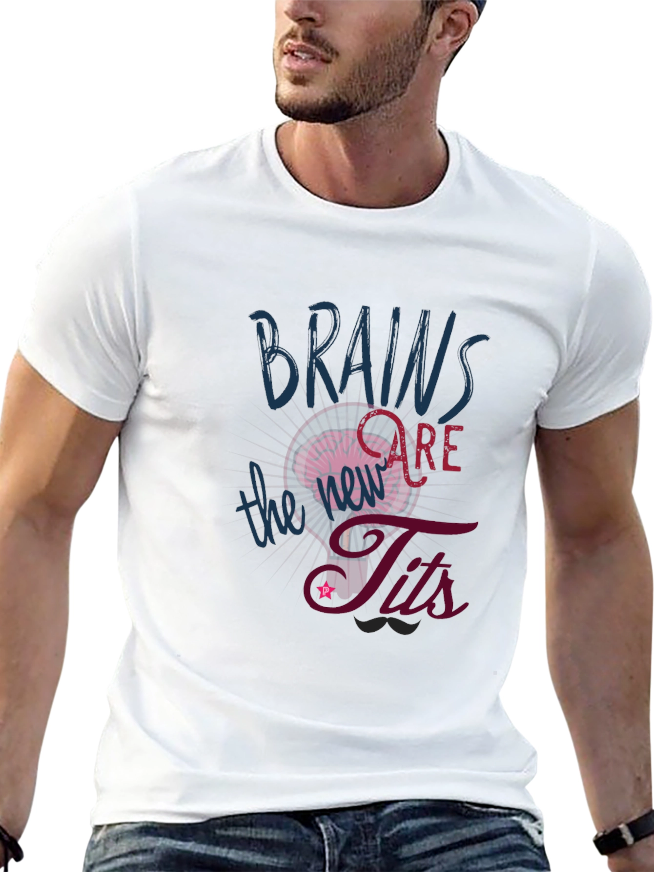 Brains Are The Tits Graphic Tee