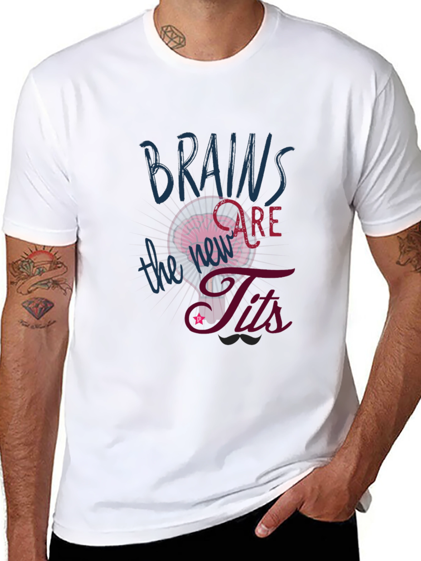 Brains Are The Tits Graphic Tee