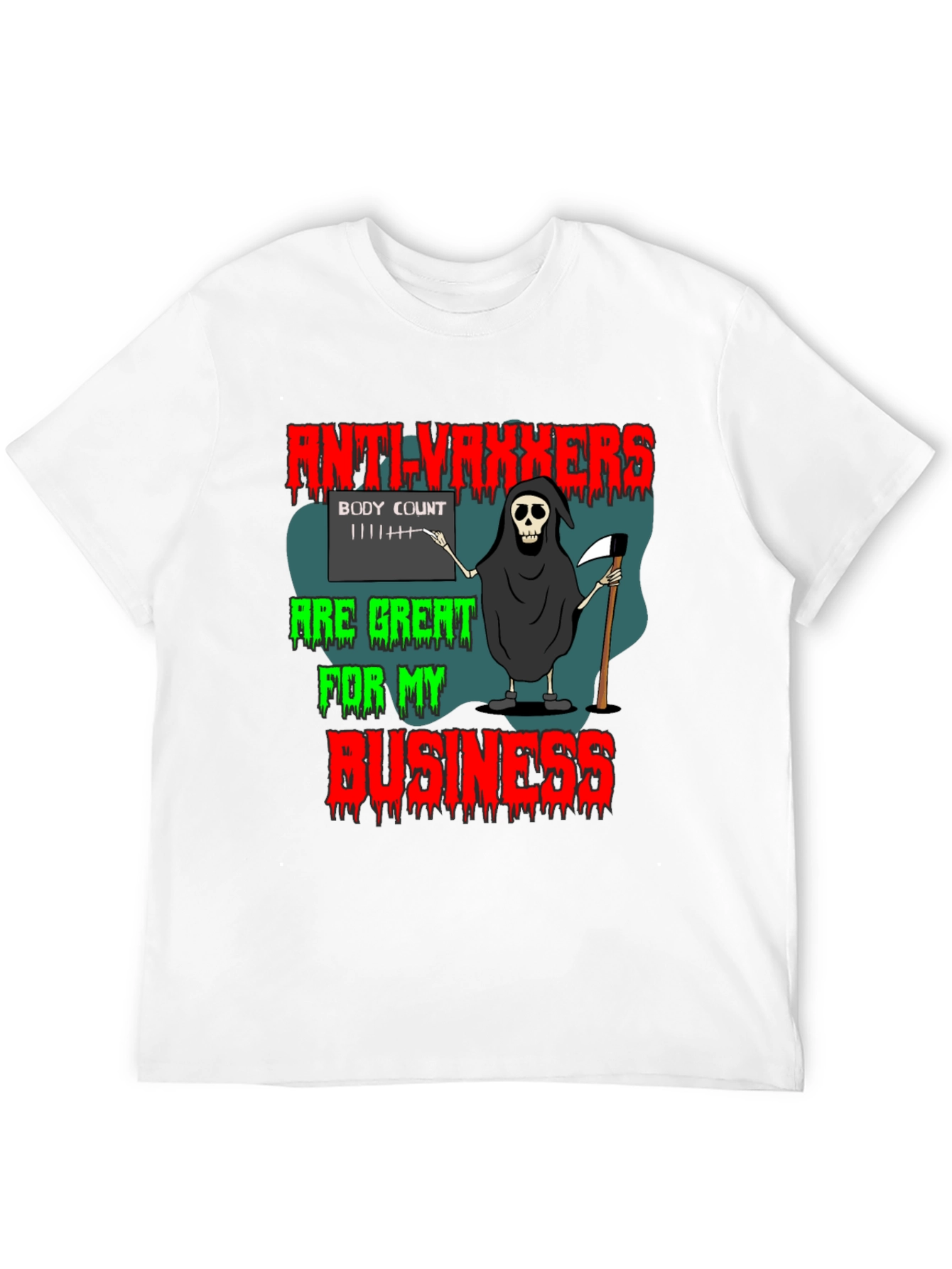 Anti-Vaxxers Reaper Graphic T-Shirt