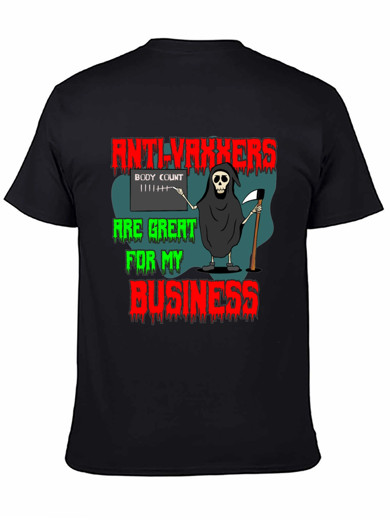 Anti-Vaxxers Reaper Graphic T-Shirt