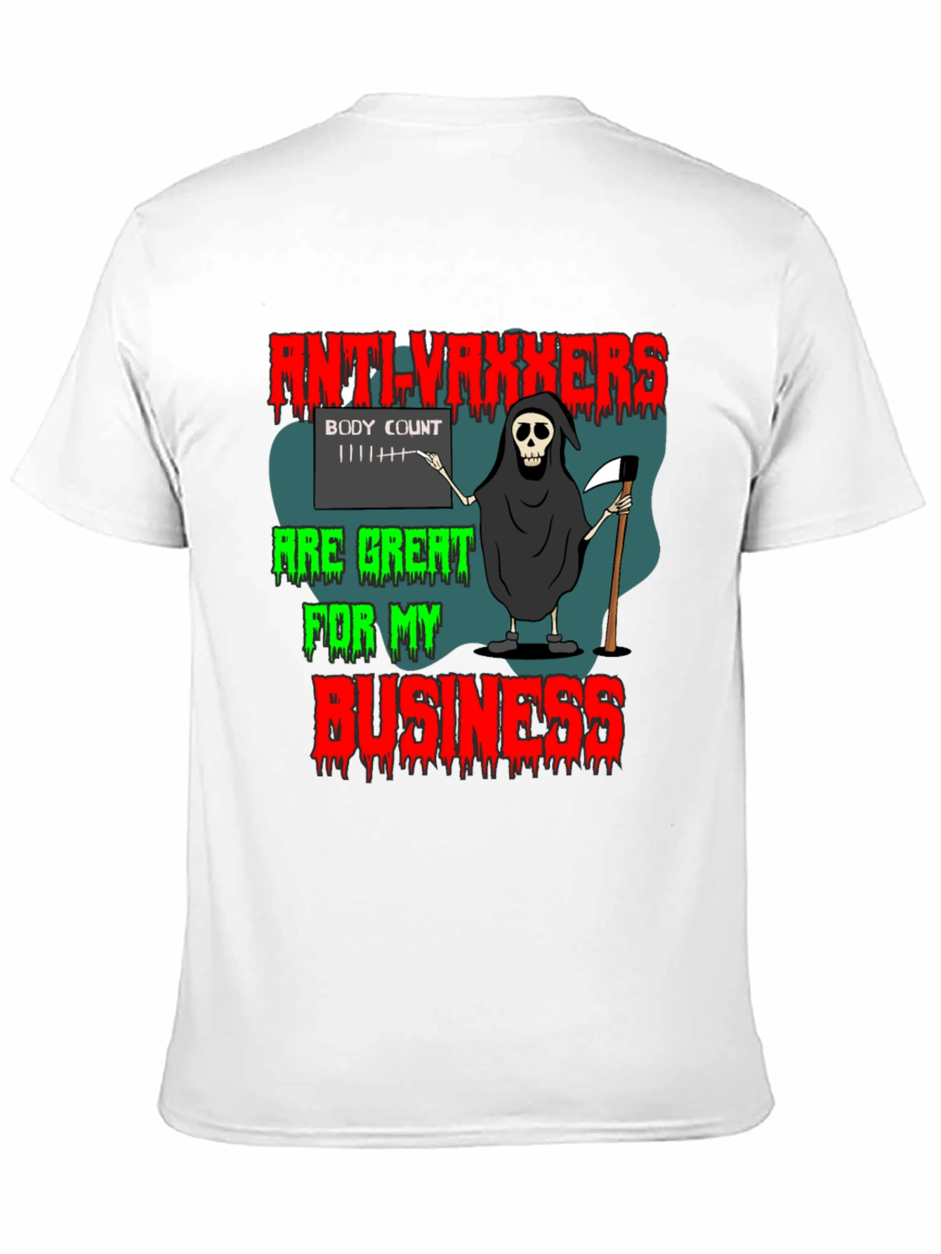 Anti-Vaxxers Reaper Graphic T-Shirt