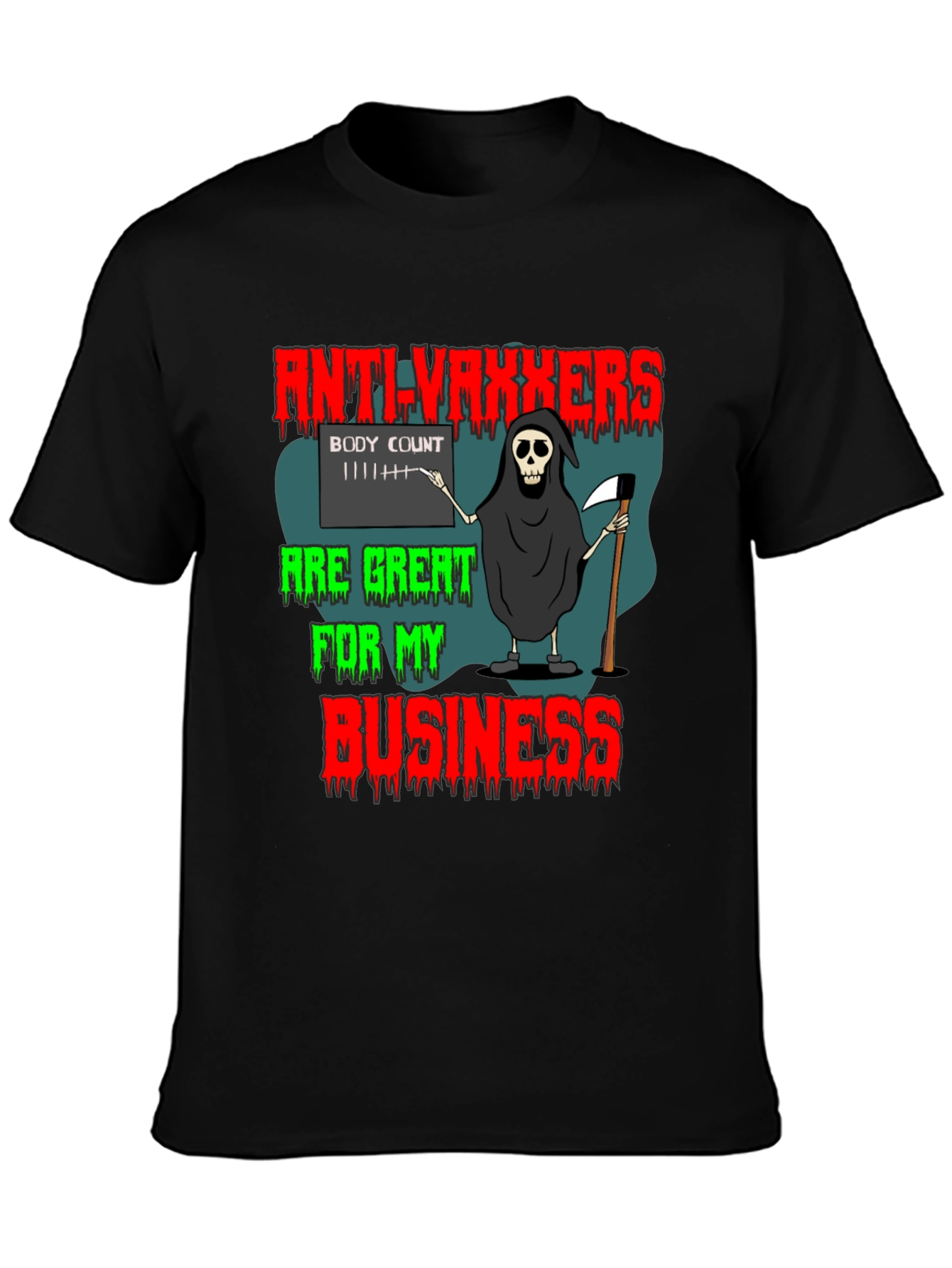 Anti-Vaxxers Reaper Graphic T-Shirt