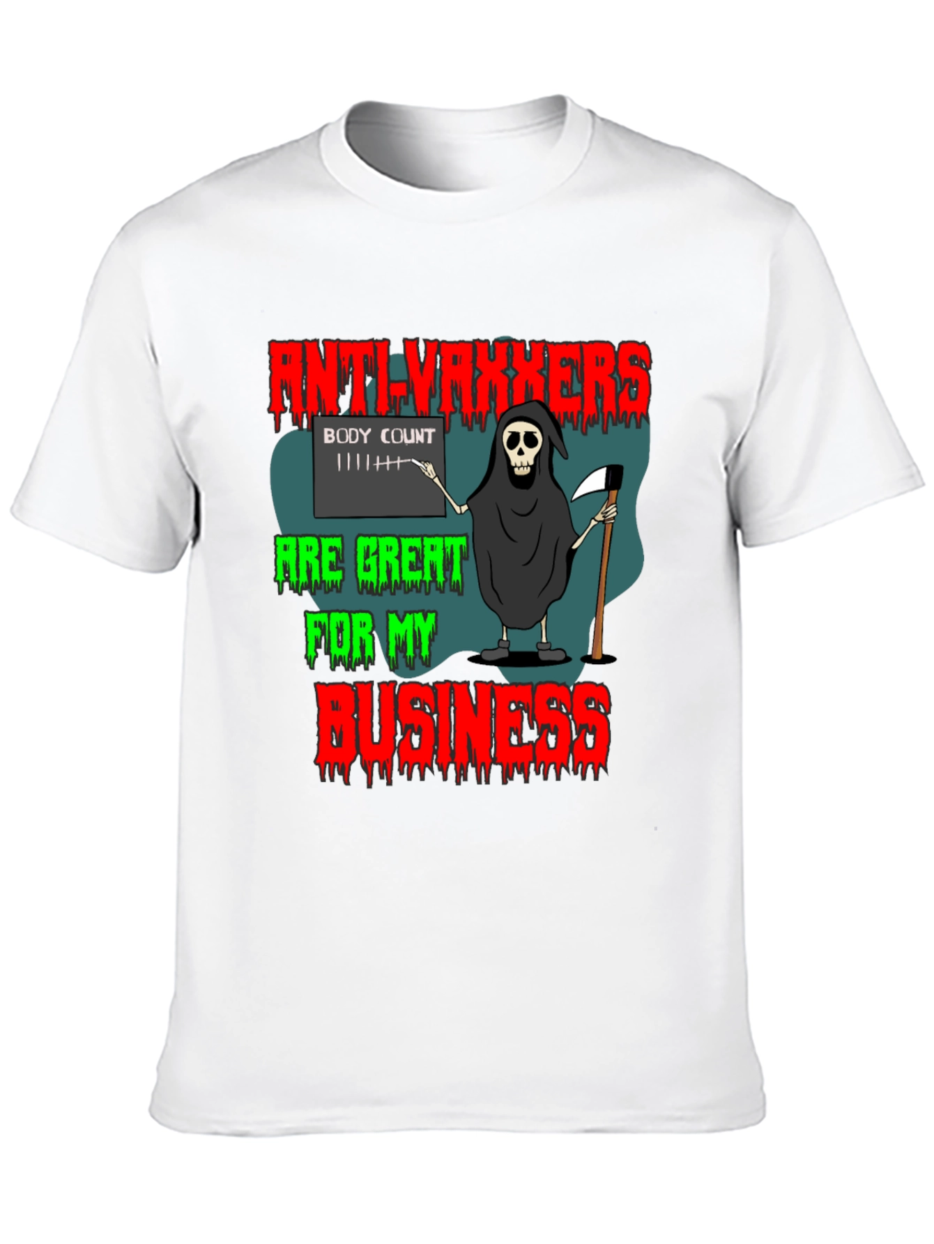 Anti-Vaxxers Reaper Graphic T-Shirt