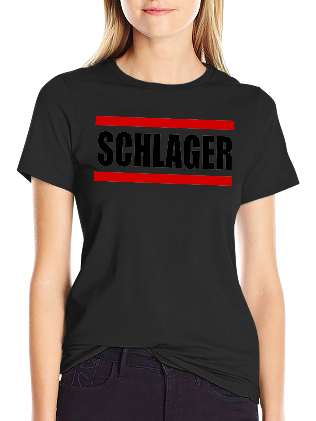 Schlager T-Shirt - Black Graphic Tee