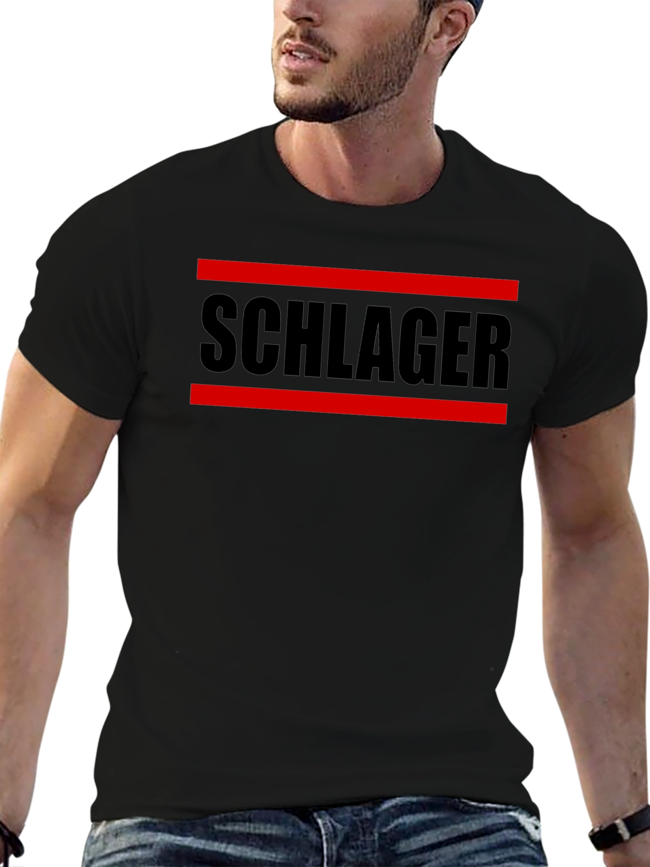 Schlager T-Shirt - Black Graphic Tee