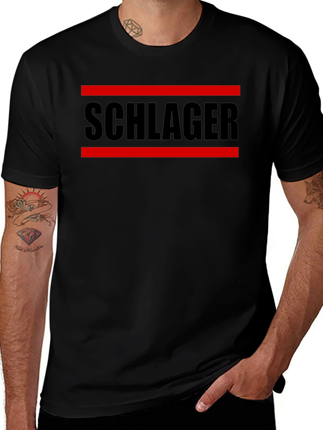 Schlager T-Shirt - Black Graphic Tee